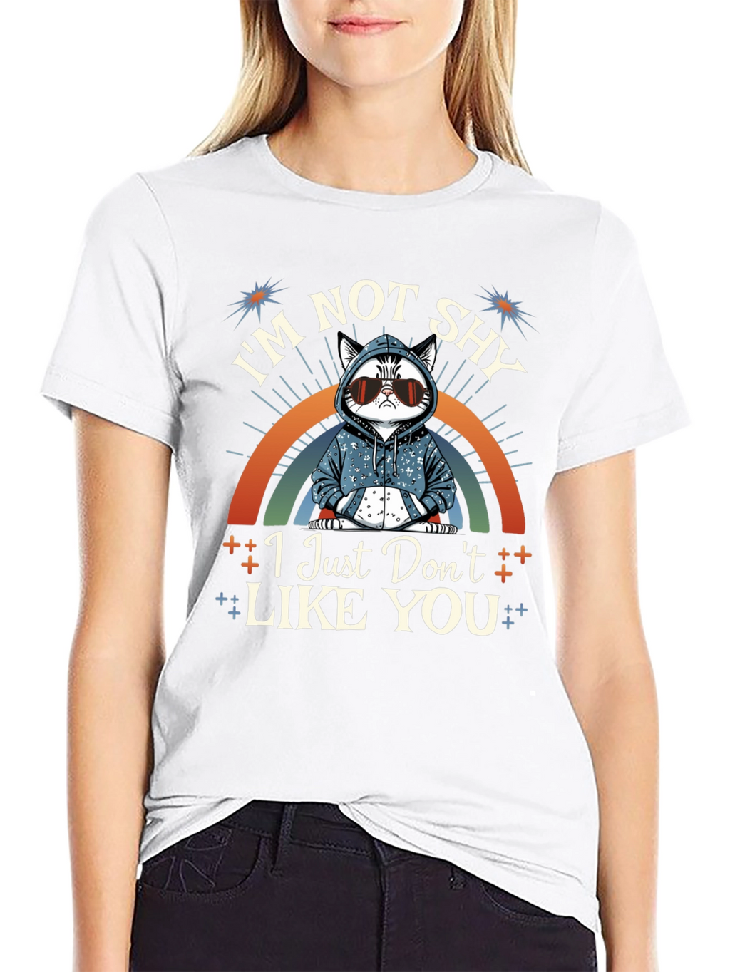 Im Not Shy Cat T-Shirt - Funny Sarcastic Tee