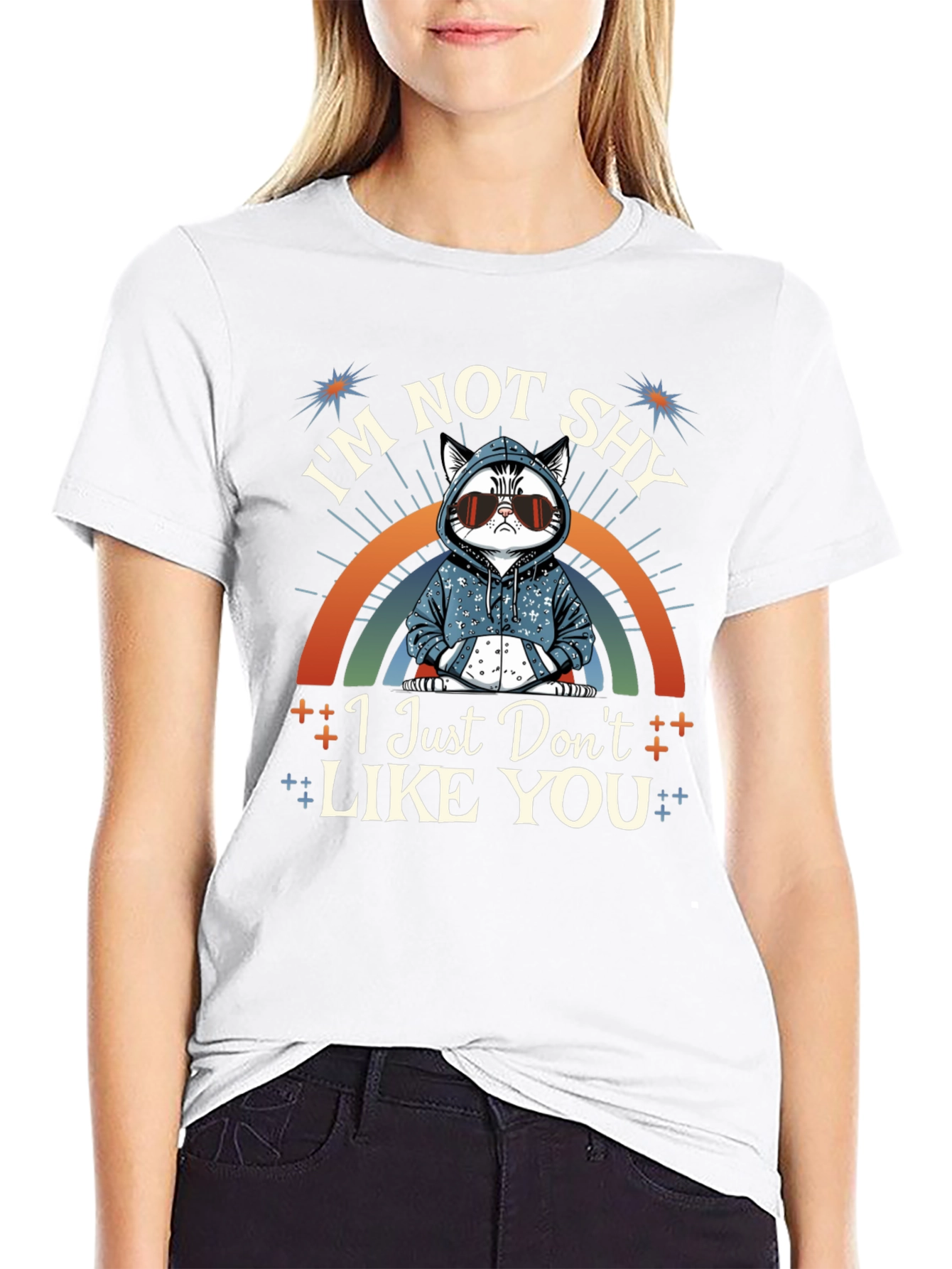 Im Not Shy Cat T-Shirt - Funny Sarcastic Tee