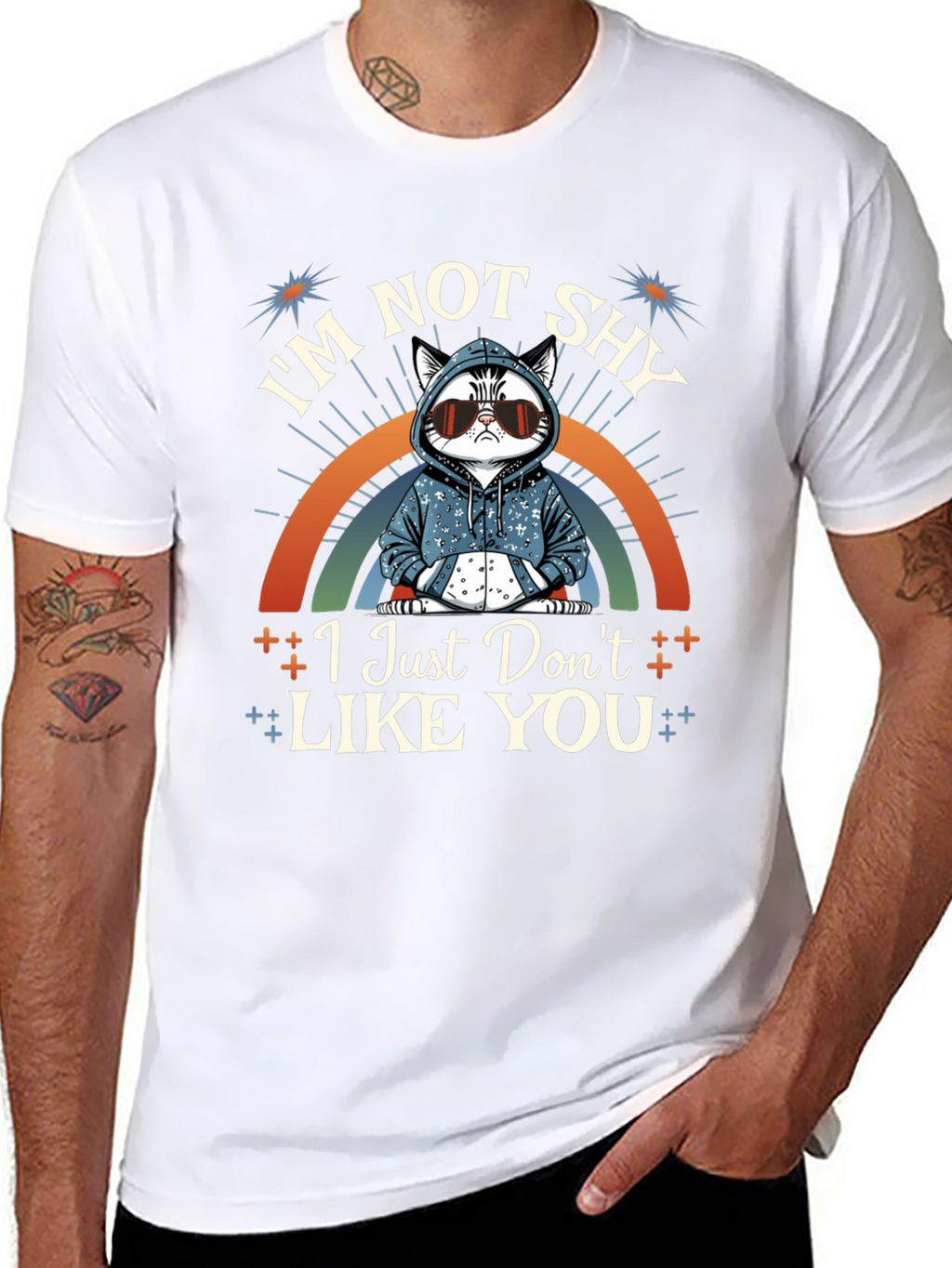 Im Not Shy Cat T-Shirt - Funny Sarcastic Tee