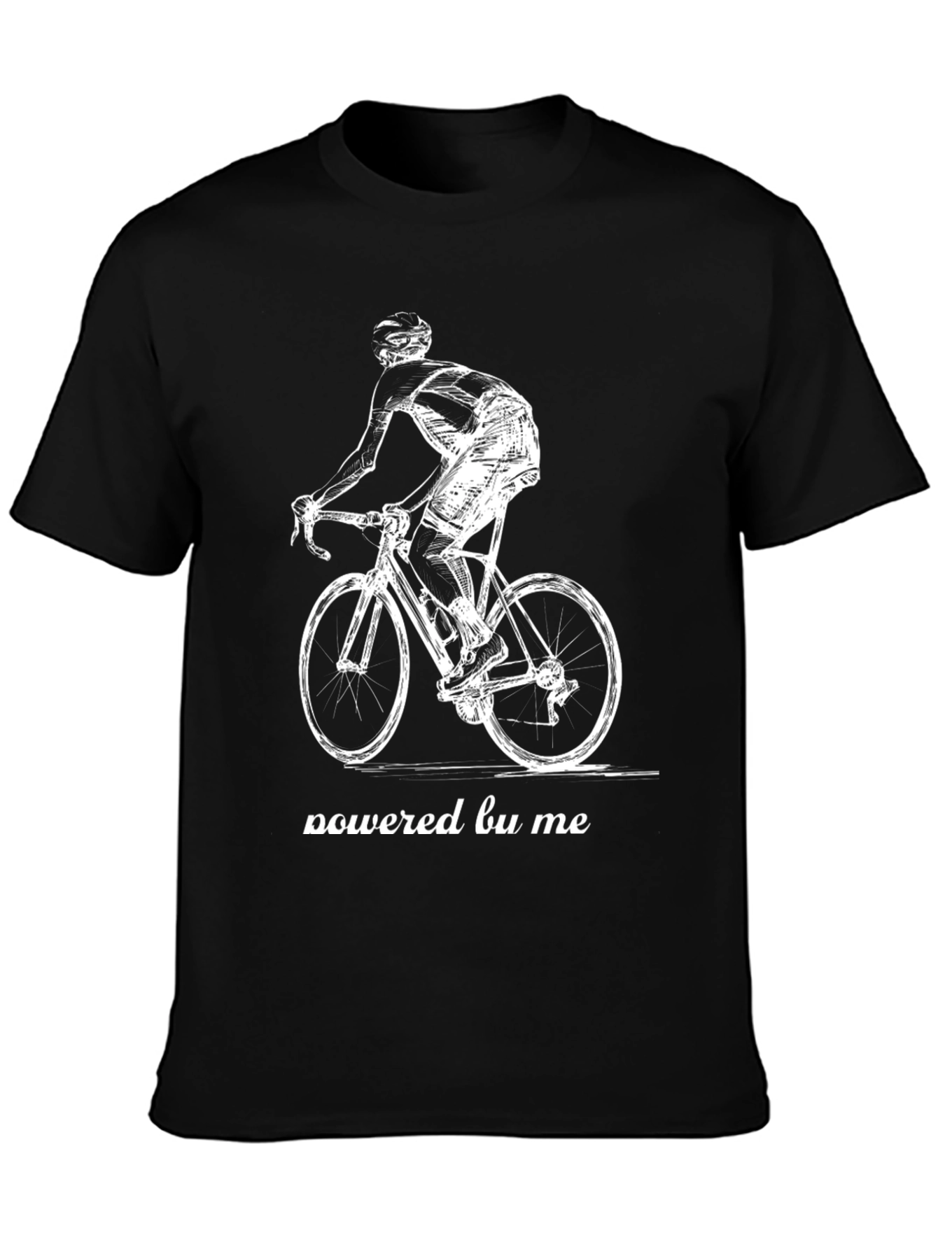 Powered By Me Cyclist Graphic Tee - Black