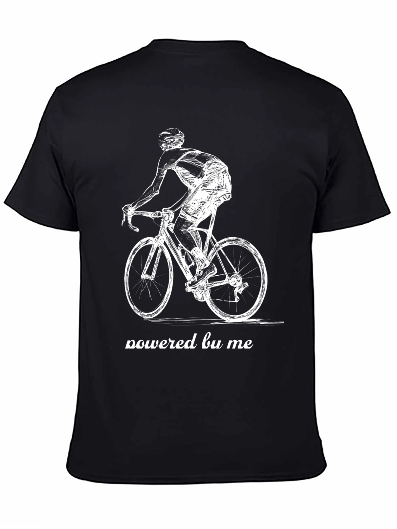 Powered By Me Cyclist Graphic Tee - Black