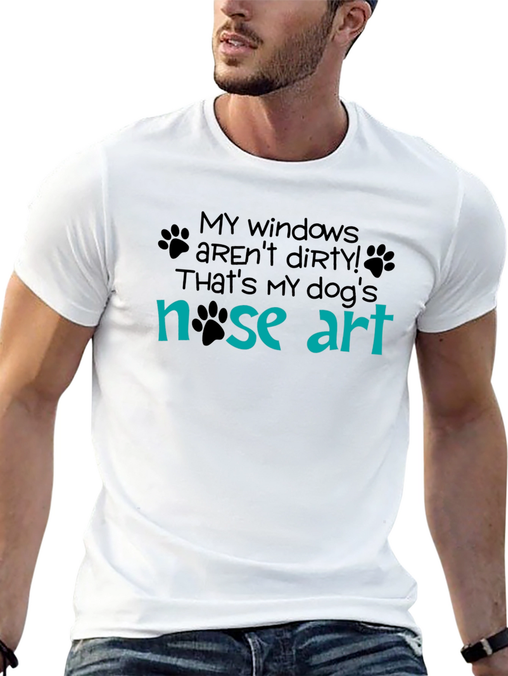 Dog Nose Art T-Shirt - Funny Pet Lover Tee