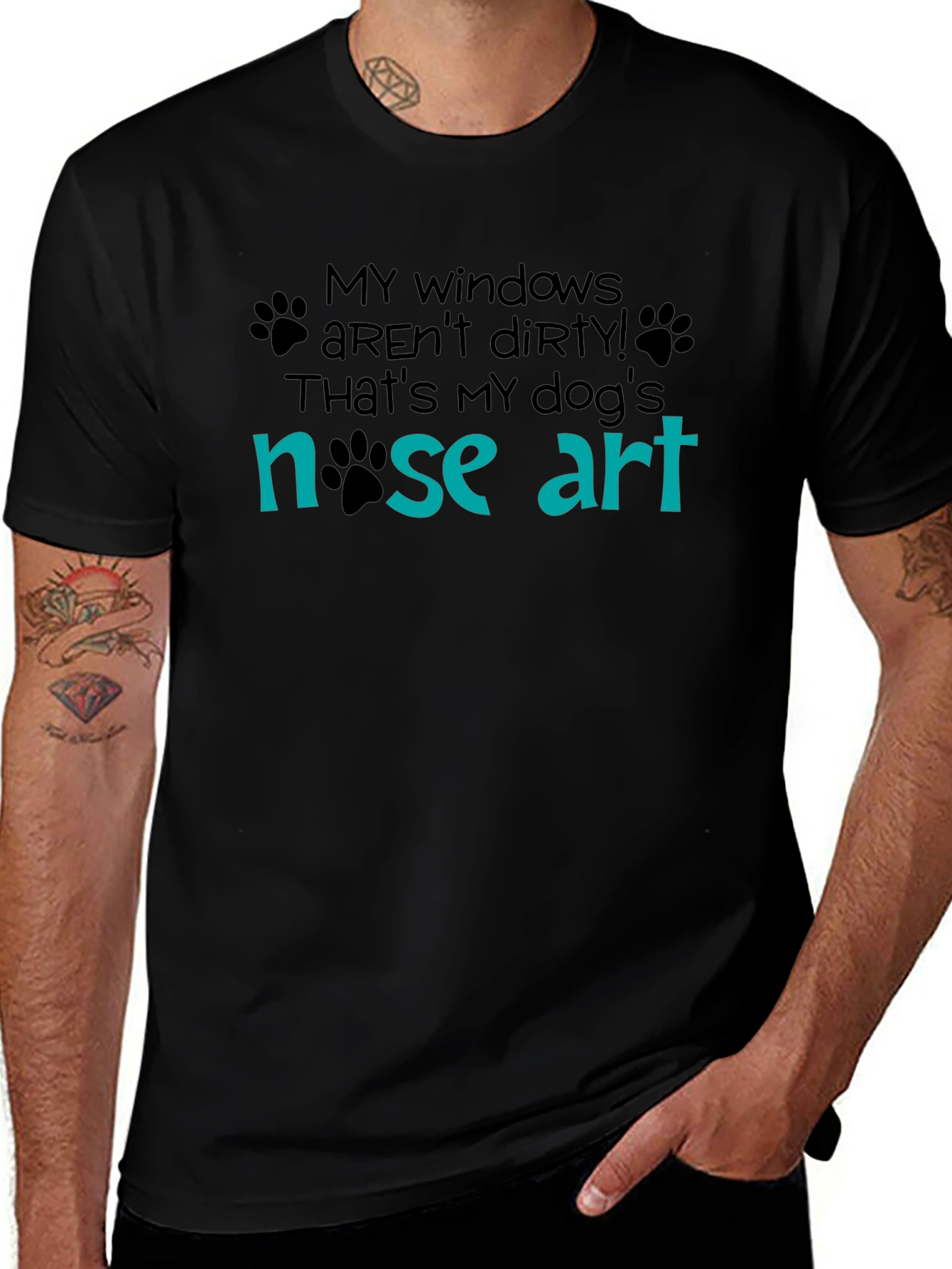 Dog Nose Art T-Shirt - Funny Pet Lover Tee