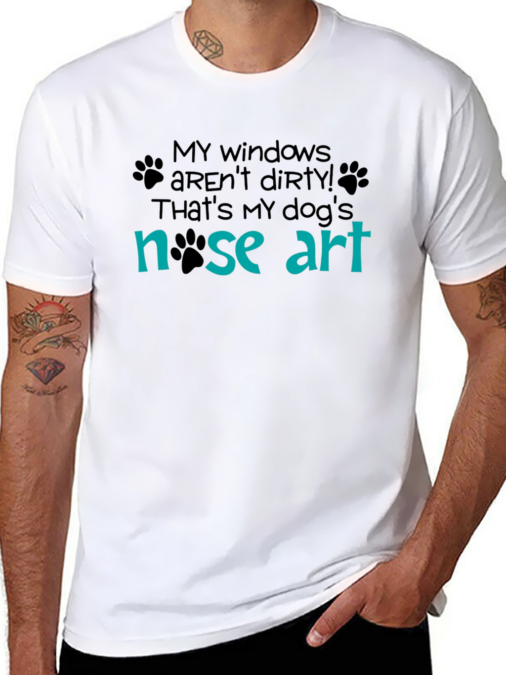 Dog Nose Art T-Shirt - Funny Pet Lover Tee
