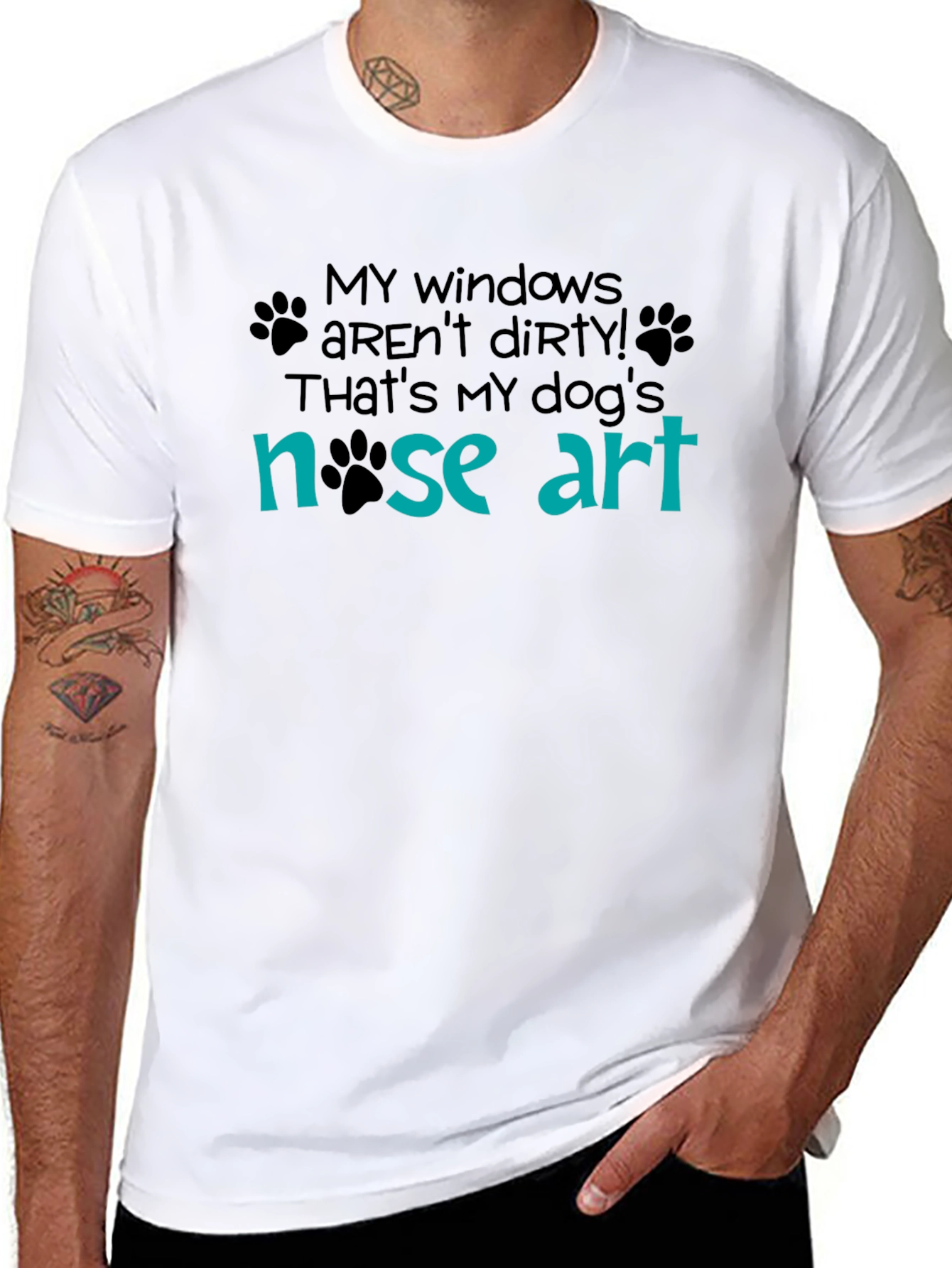 Dog Nose Art T-Shirt - Funny Pet Lover Tee