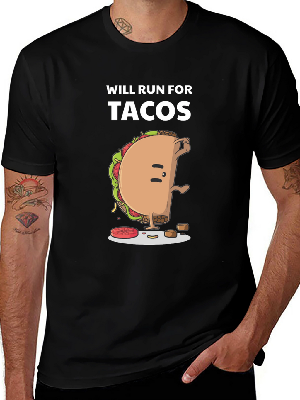 Will Run For Tacos Graphic Tee