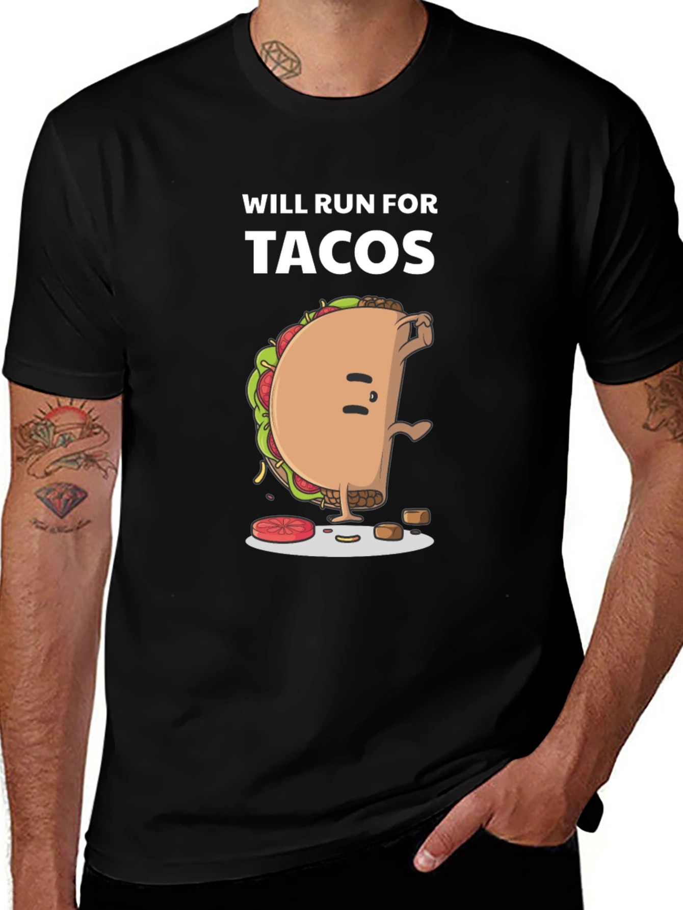 Will Run For Tacos Graphic Tee