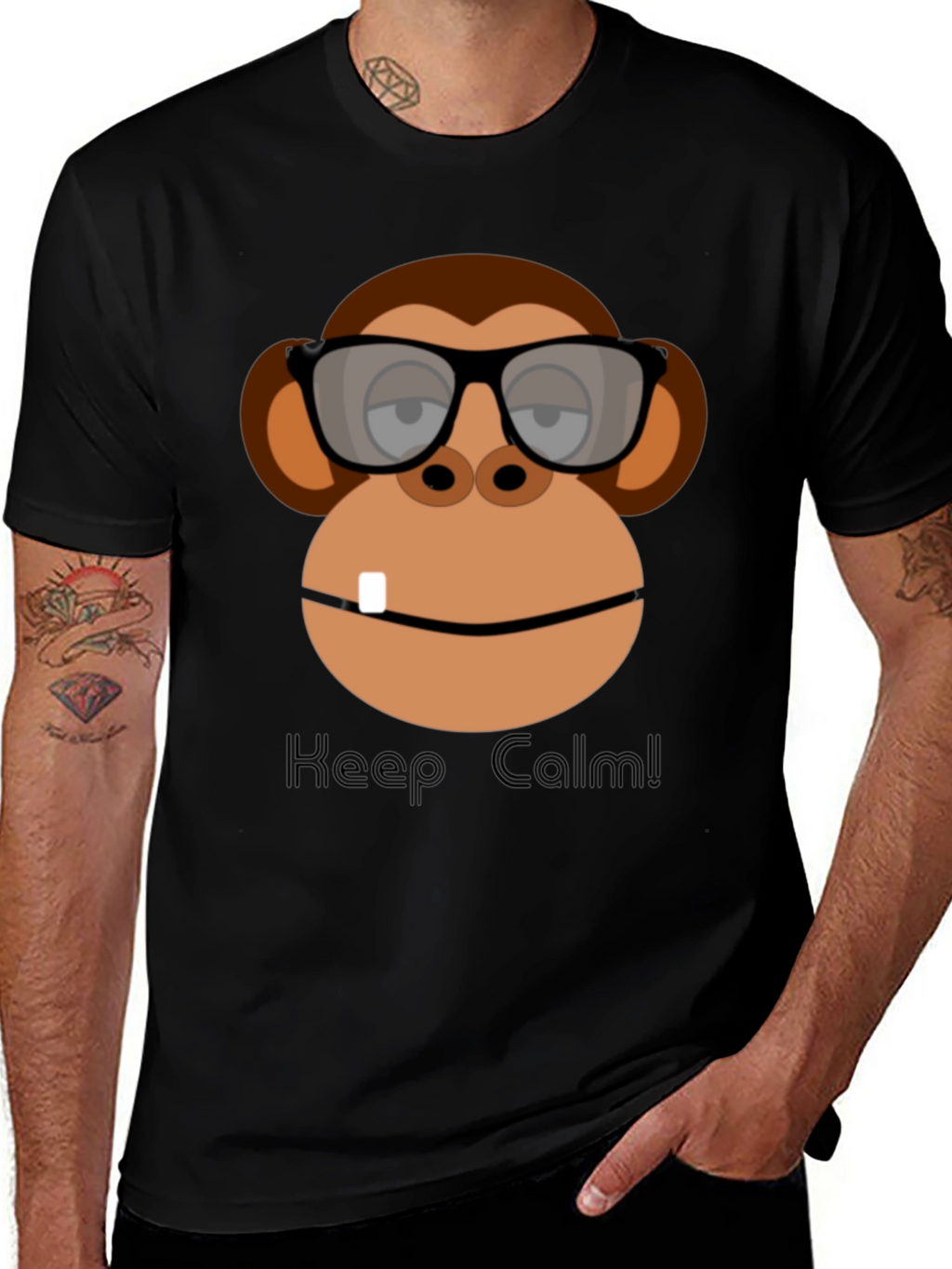 Cool Monkey Graphic Tee - Keep Calm!