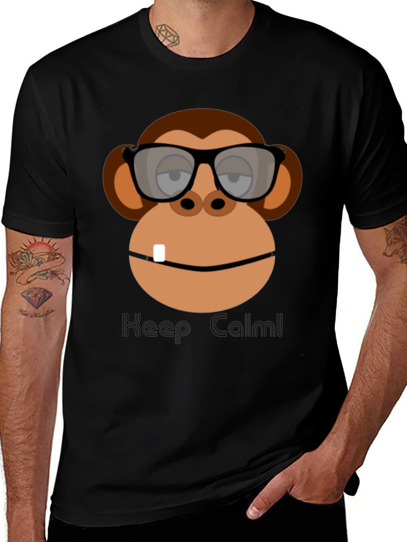 Cool Monkey Graphic Tee - Keep Calm!
