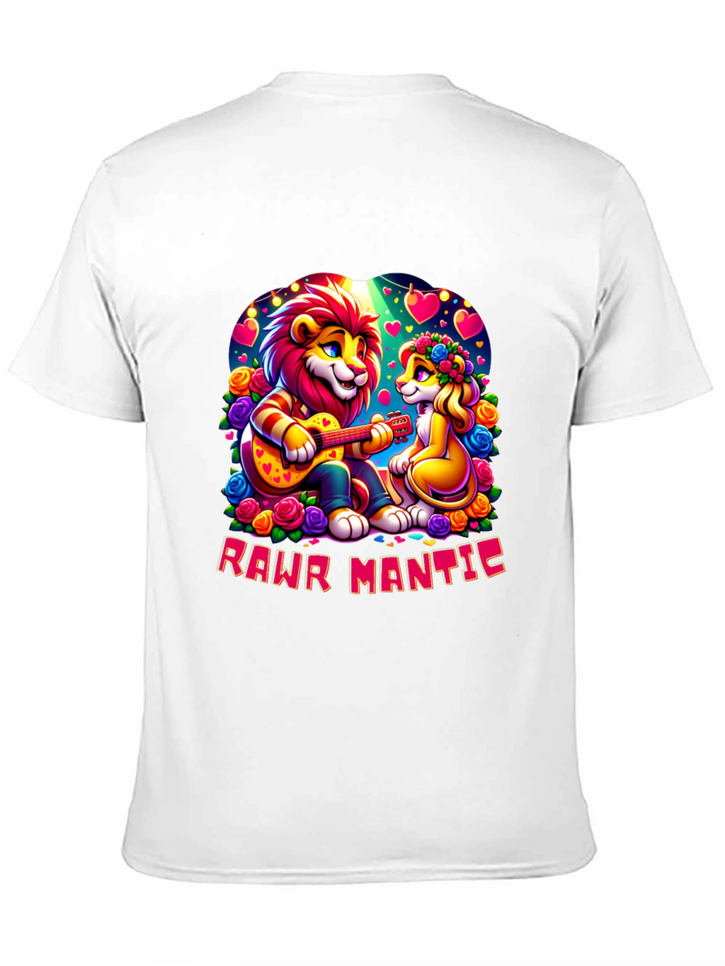 Rawr Mantic Lion Couple Graphic Tee