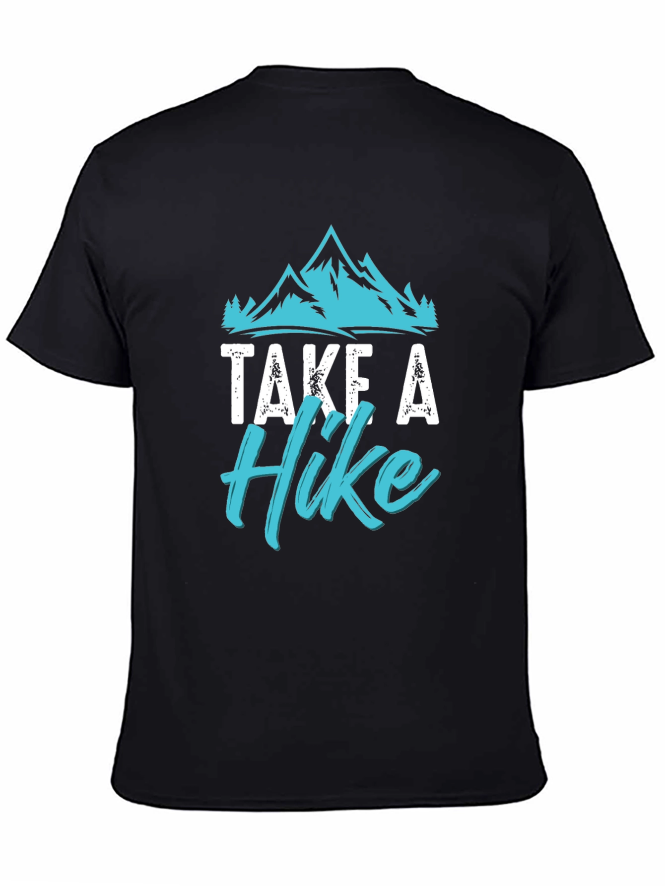 Take A Hike Graphic Tee - Black Cotton Comfort