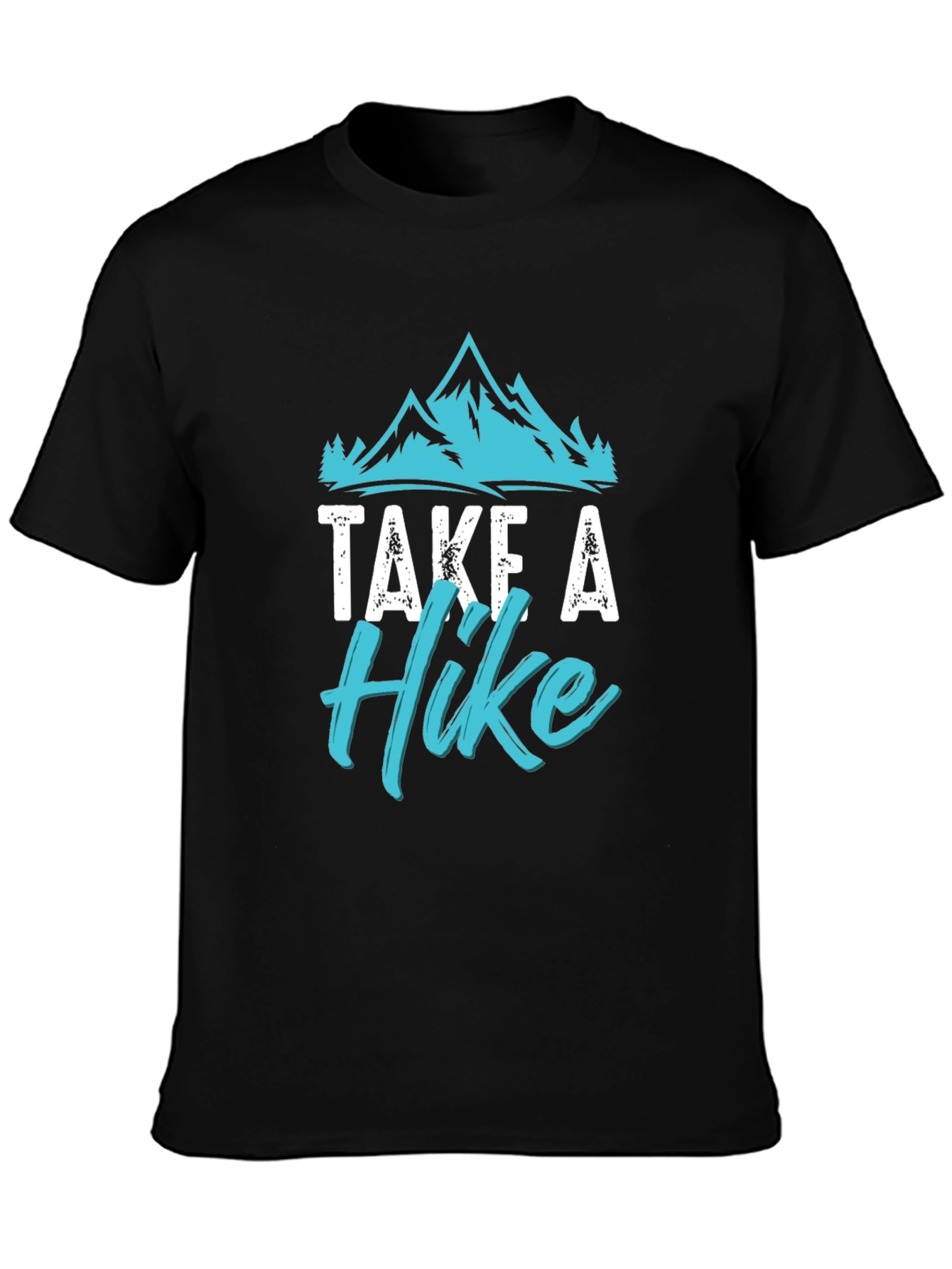 Take A Hike Graphic Tee - Black Cotton Comfort