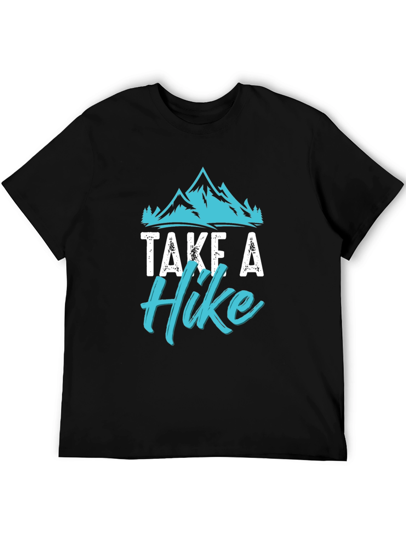 Take A Hike Graphic Tee - Black Cotton Comfort