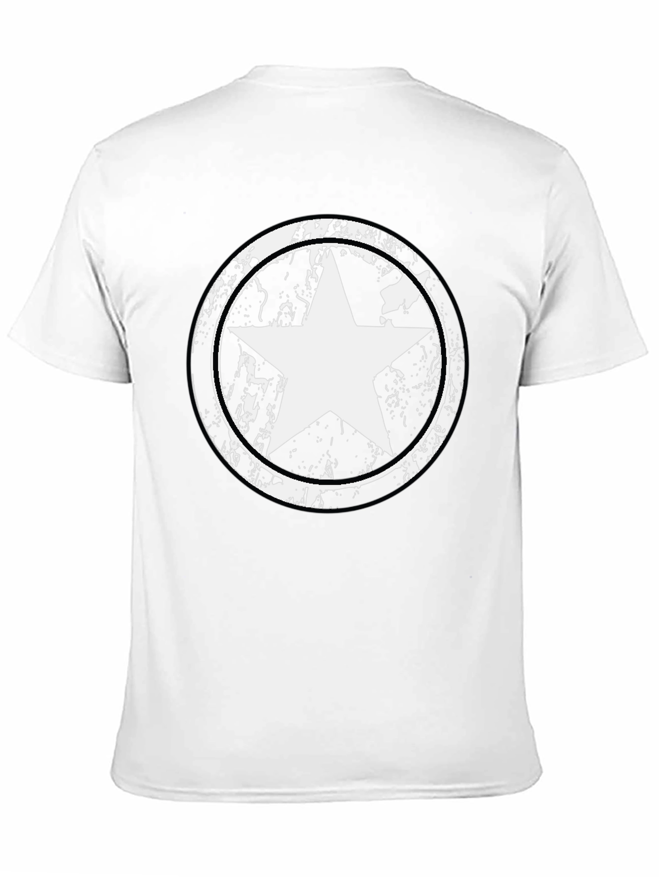 Mens Black Star Graphic T-Shirt