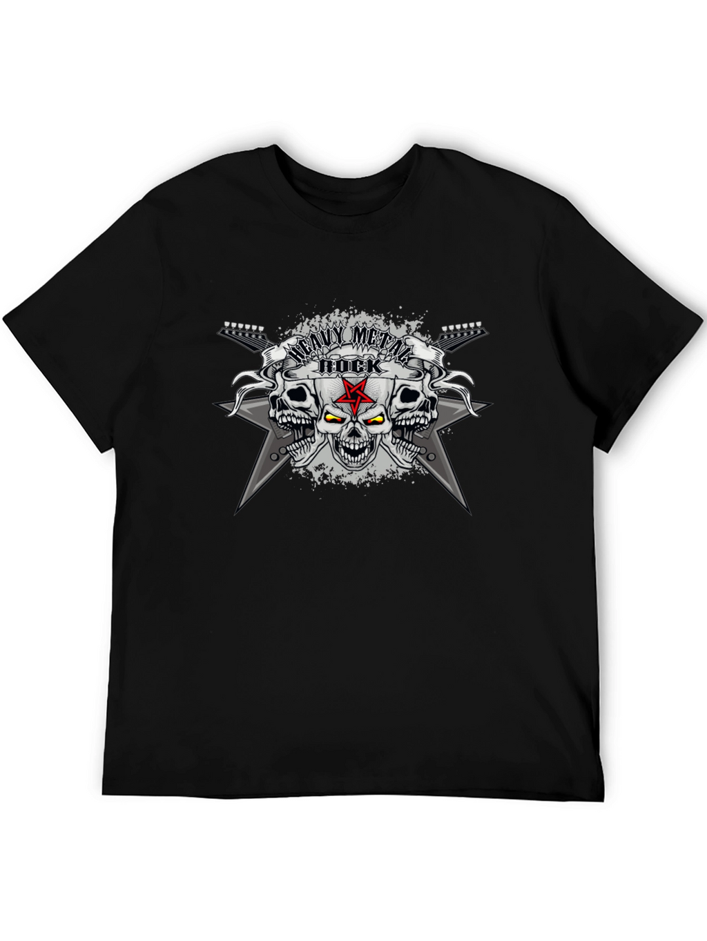 Heavy Metal Rock Skull T-Shirt