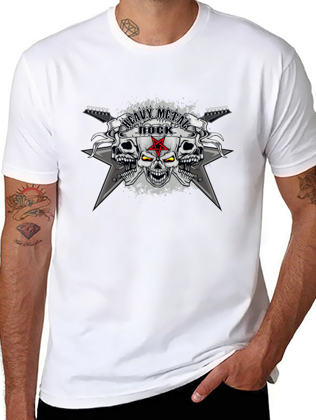 Heavy Metal Rock Skull T-Shirt