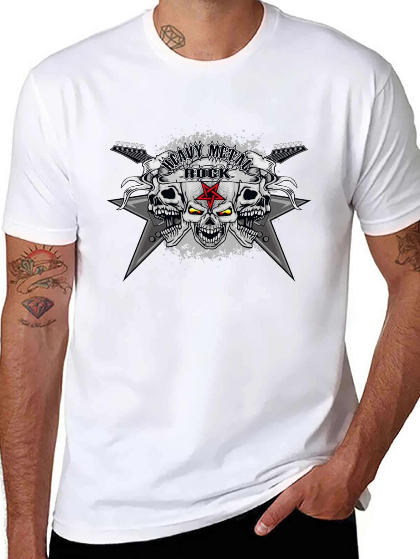 Heavy Metal Rock Skull T-Shirt