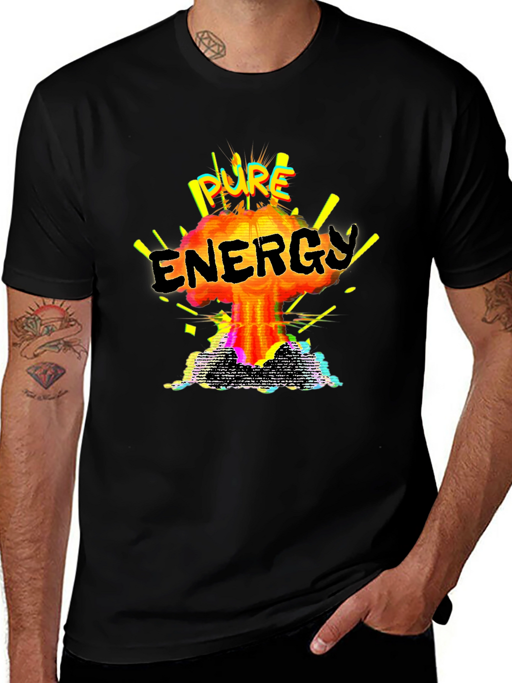 Pure Energy Graphic Print Tee - Explosive Style