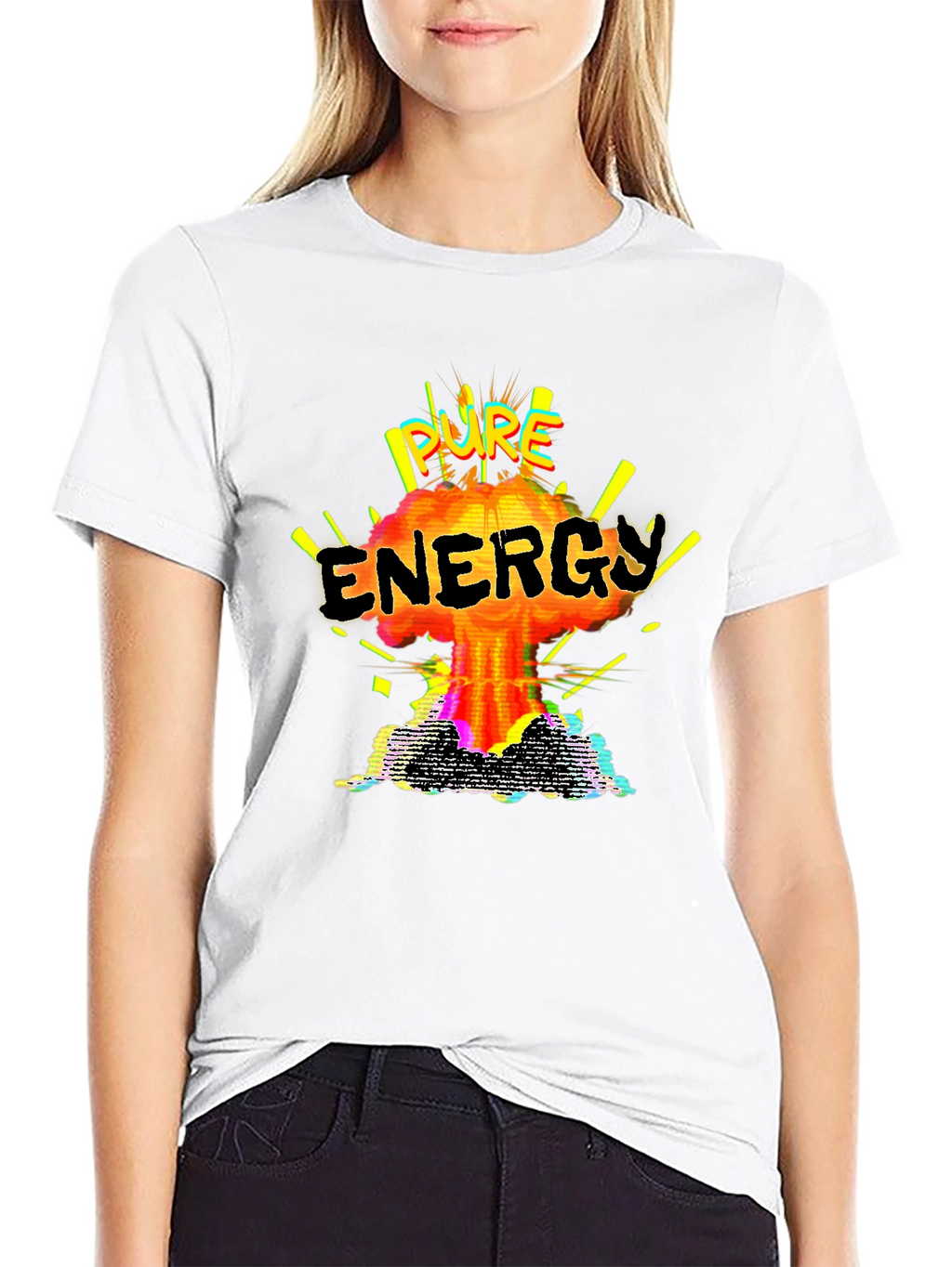 Pure Energy Graphic Print Tee - Explosive Style