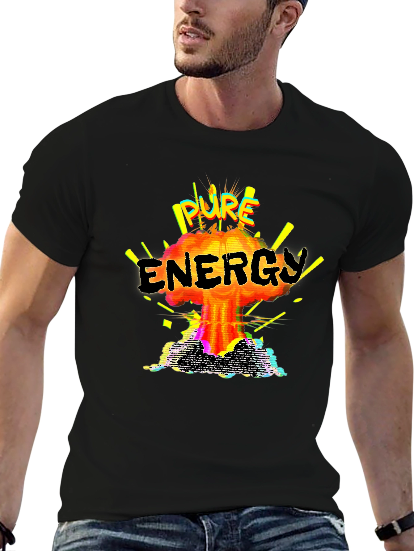Pure Energy Graphic Print Tee - Explosive Style