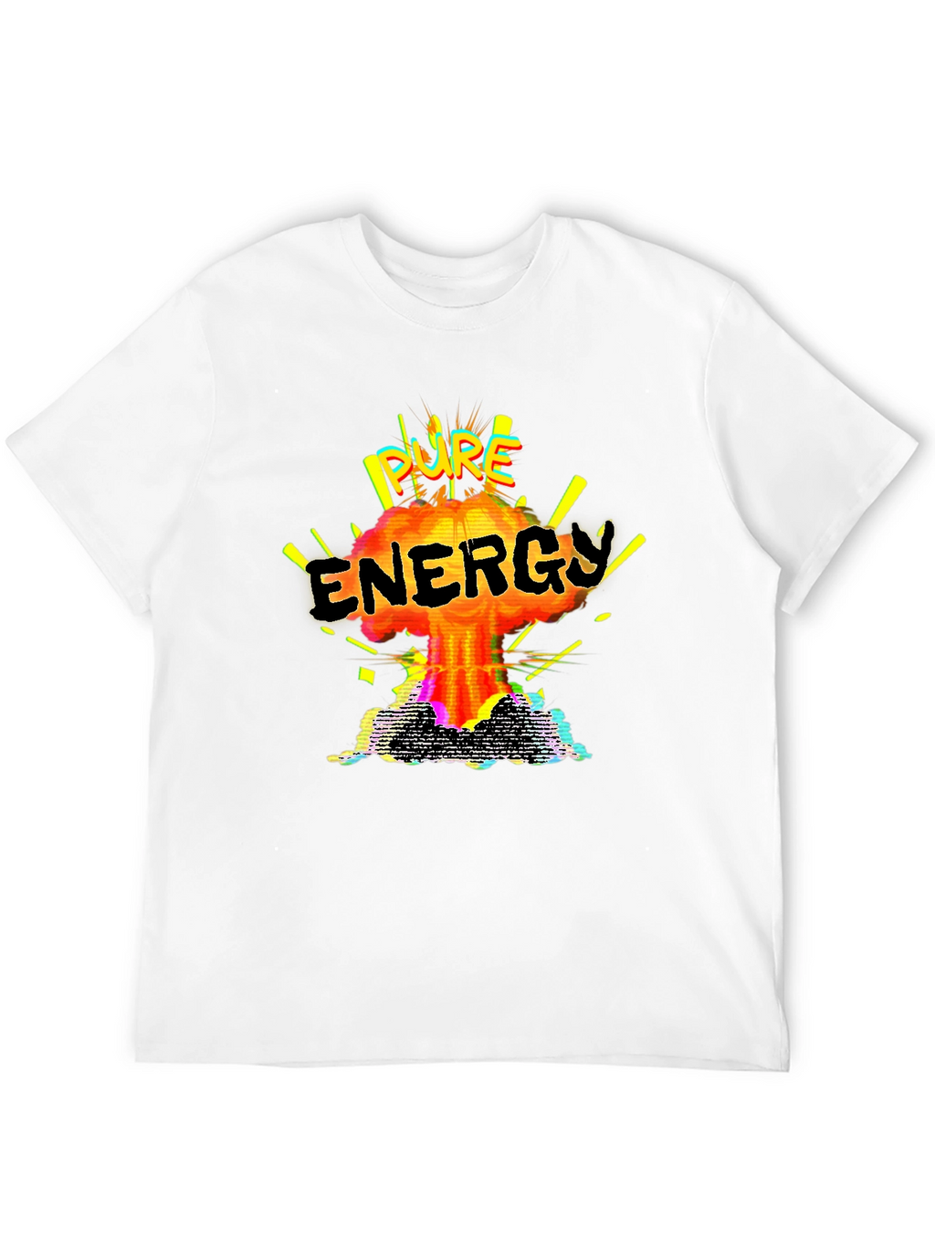 Pure Energy Graphic Print Tee - Explosive Style