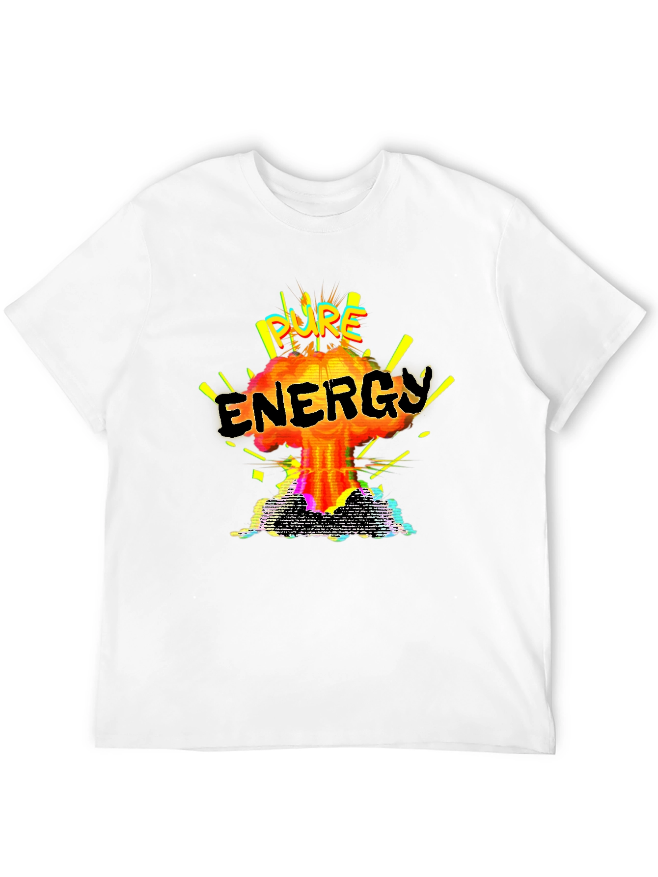 Pure Energy Graphic Print Tee - Explosive Style
