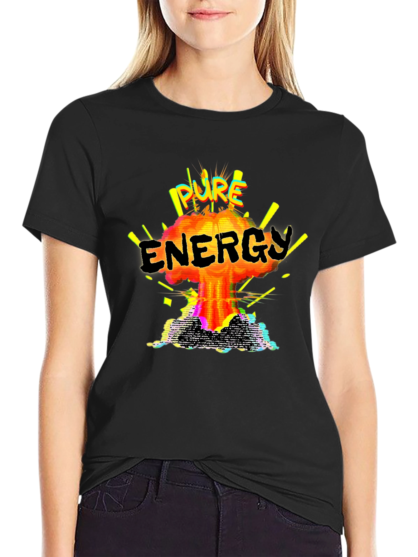 Pure Energy Graphic Print Tee - Explosive Style