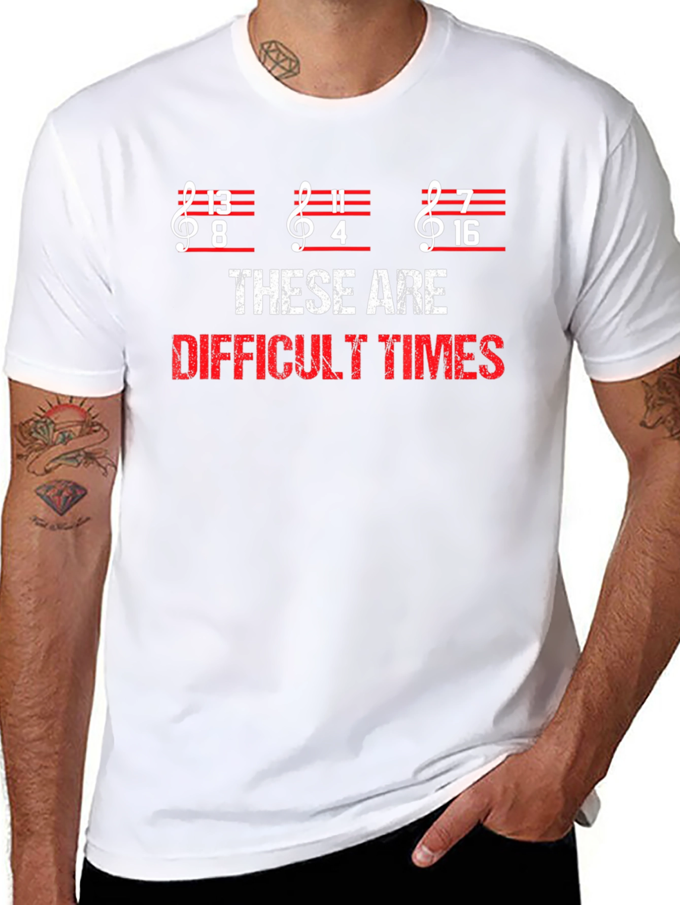Difficult Times Music Pun T-Shirt