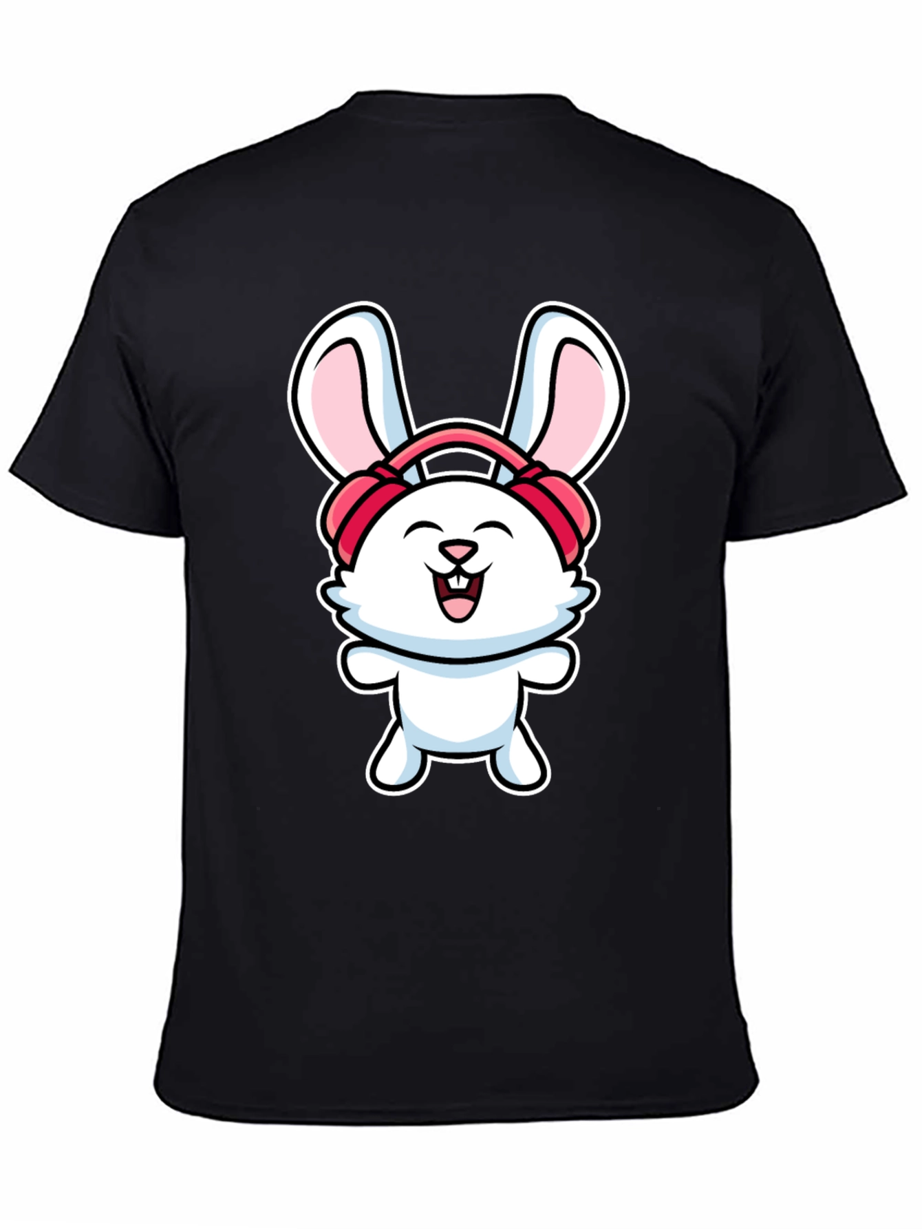 Bunny Headphones Graphic T-Shirt