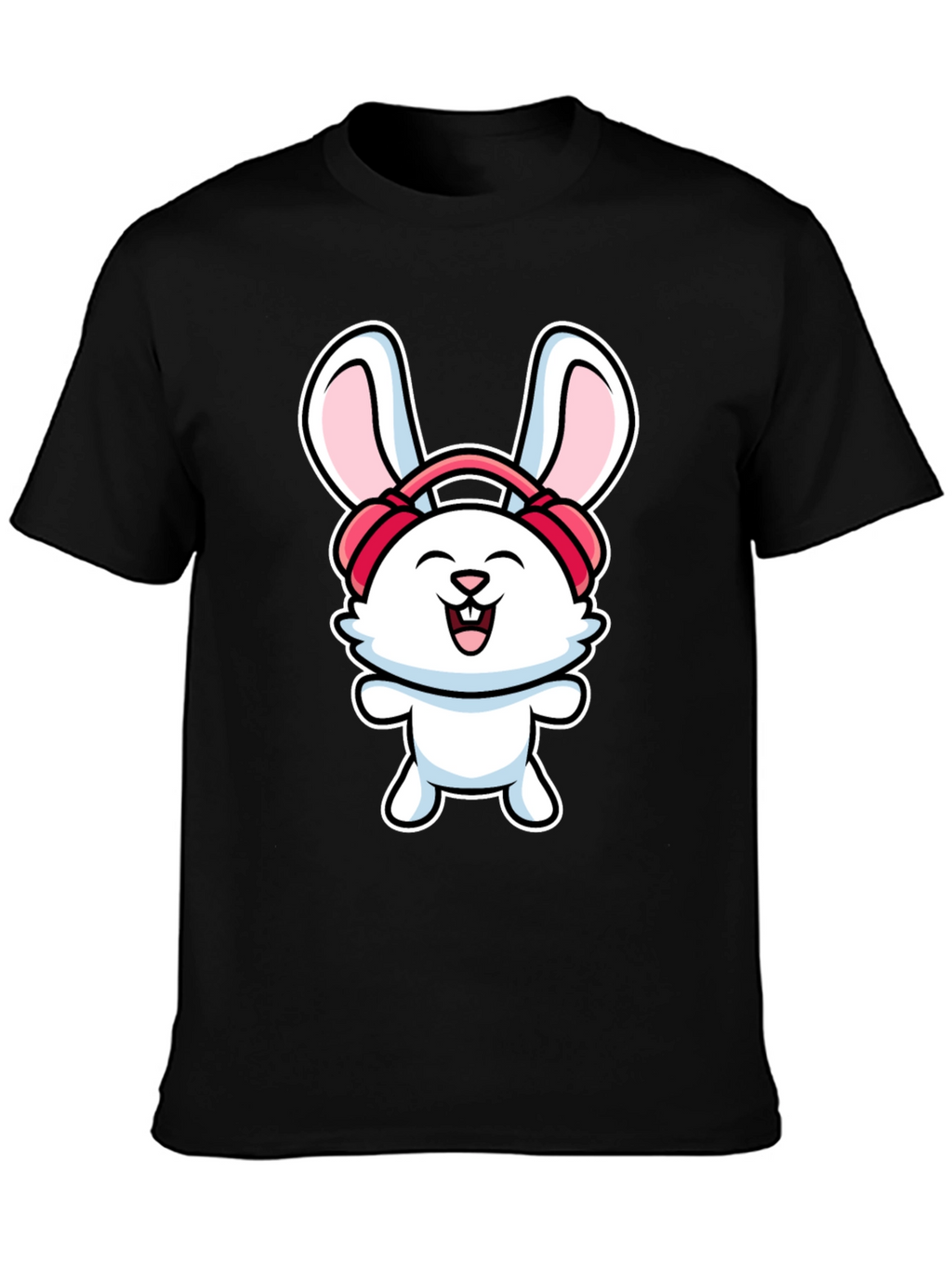 Bunny Headphones Graphic T-Shirt