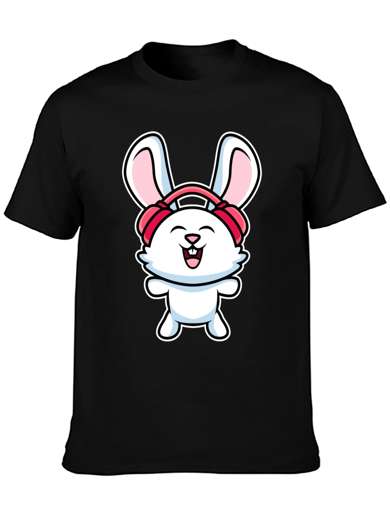Bunny Headphones Graphic T-Shirt