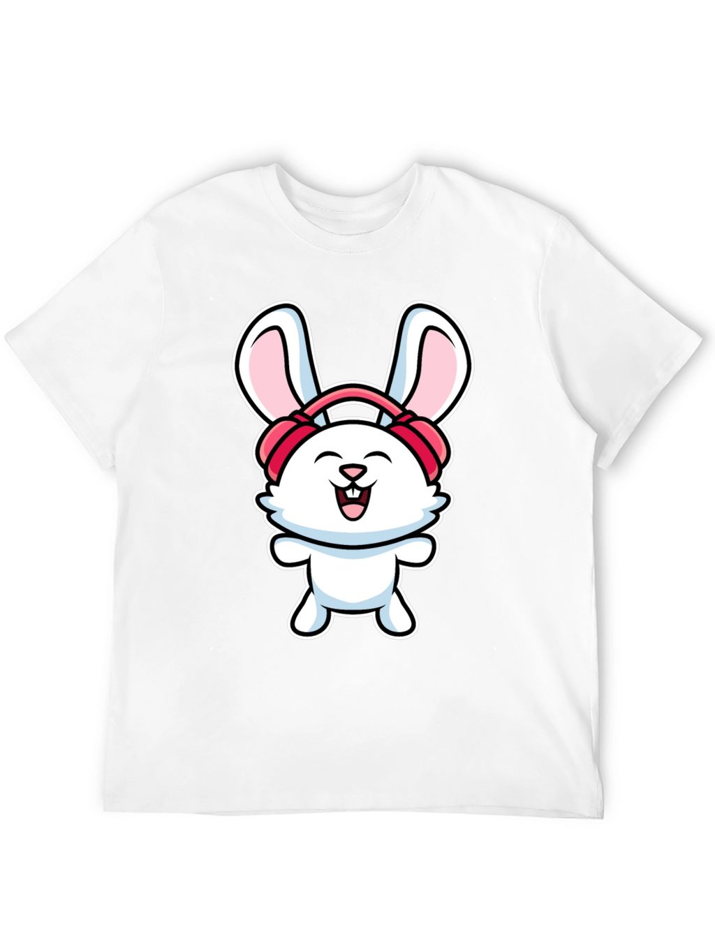 Bunny Headphones Graphic T-Shirt