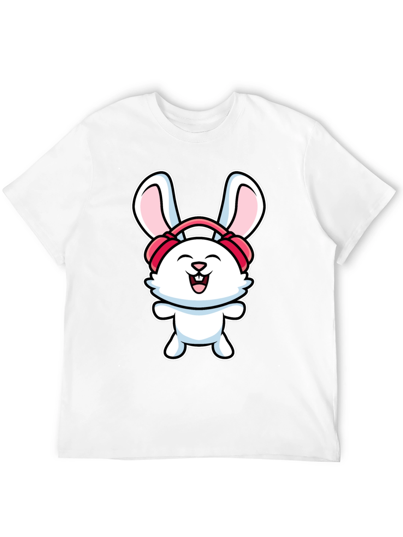 Bunny Headphones Graphic T-Shirt