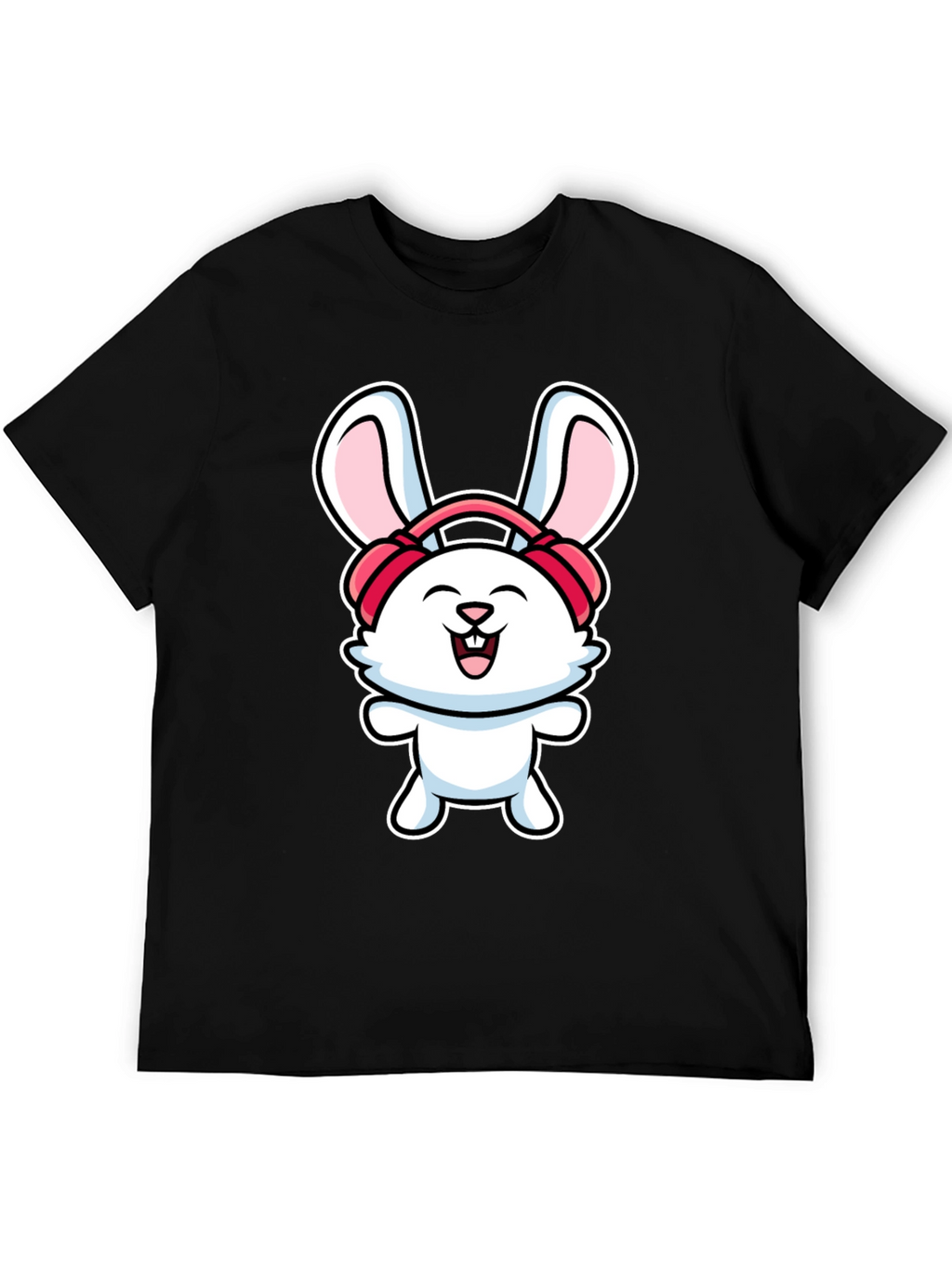 Bunny Headphones Graphic T-Shirt