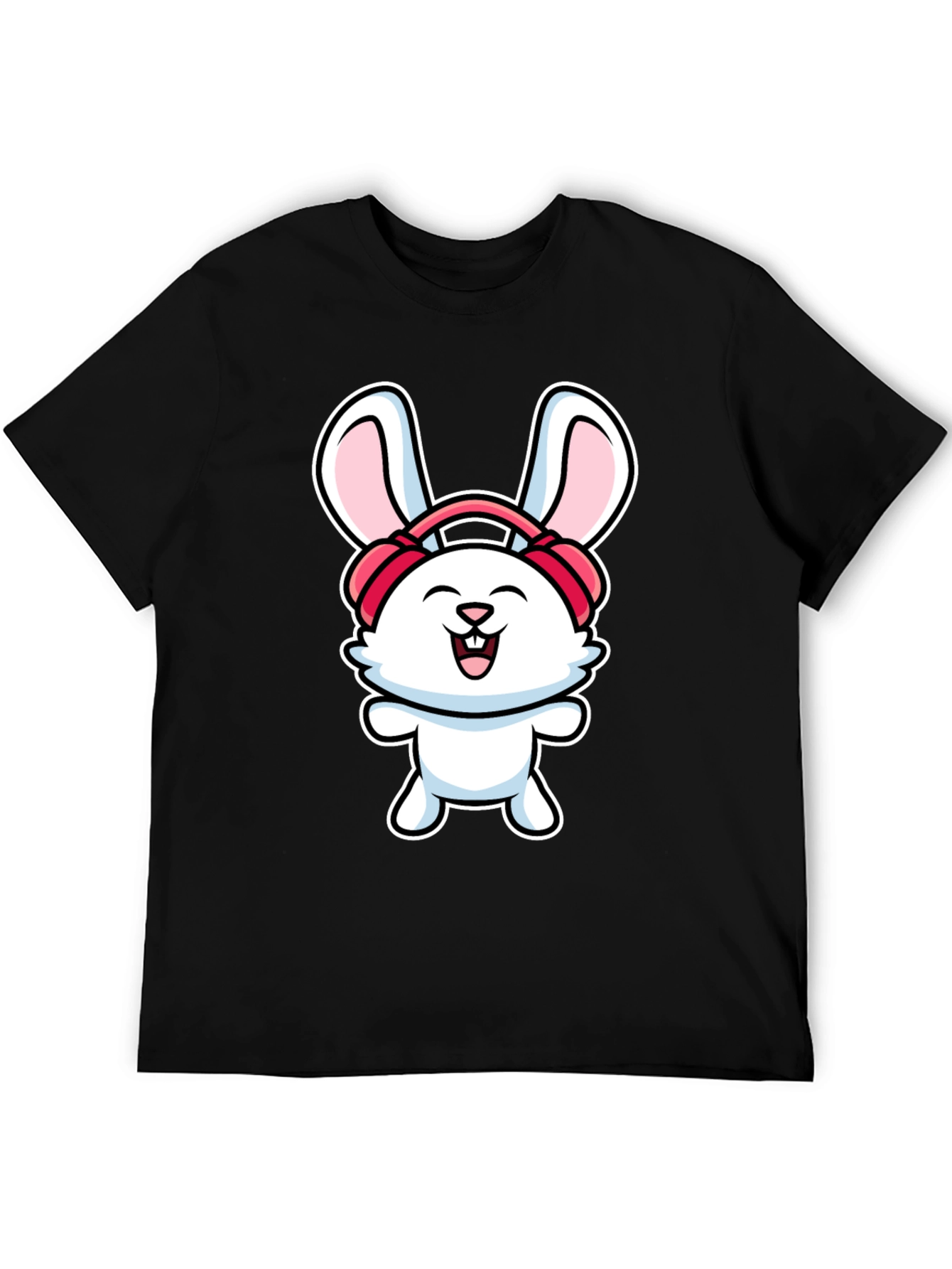 Bunny Headphones Graphic T-Shirt