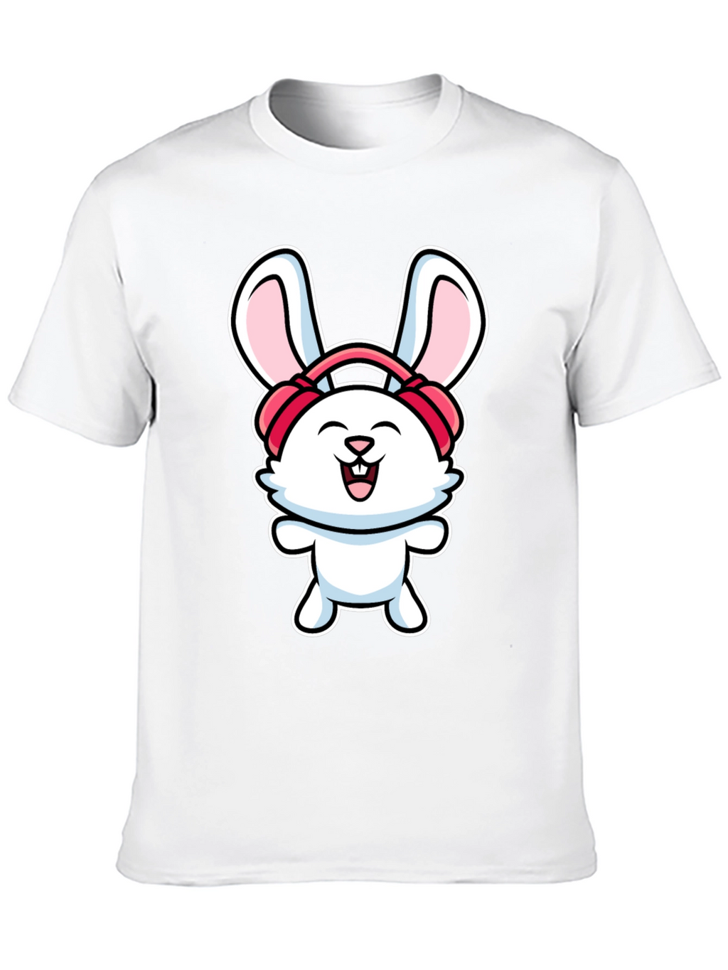 Bunny Headphones Graphic T-Shirt