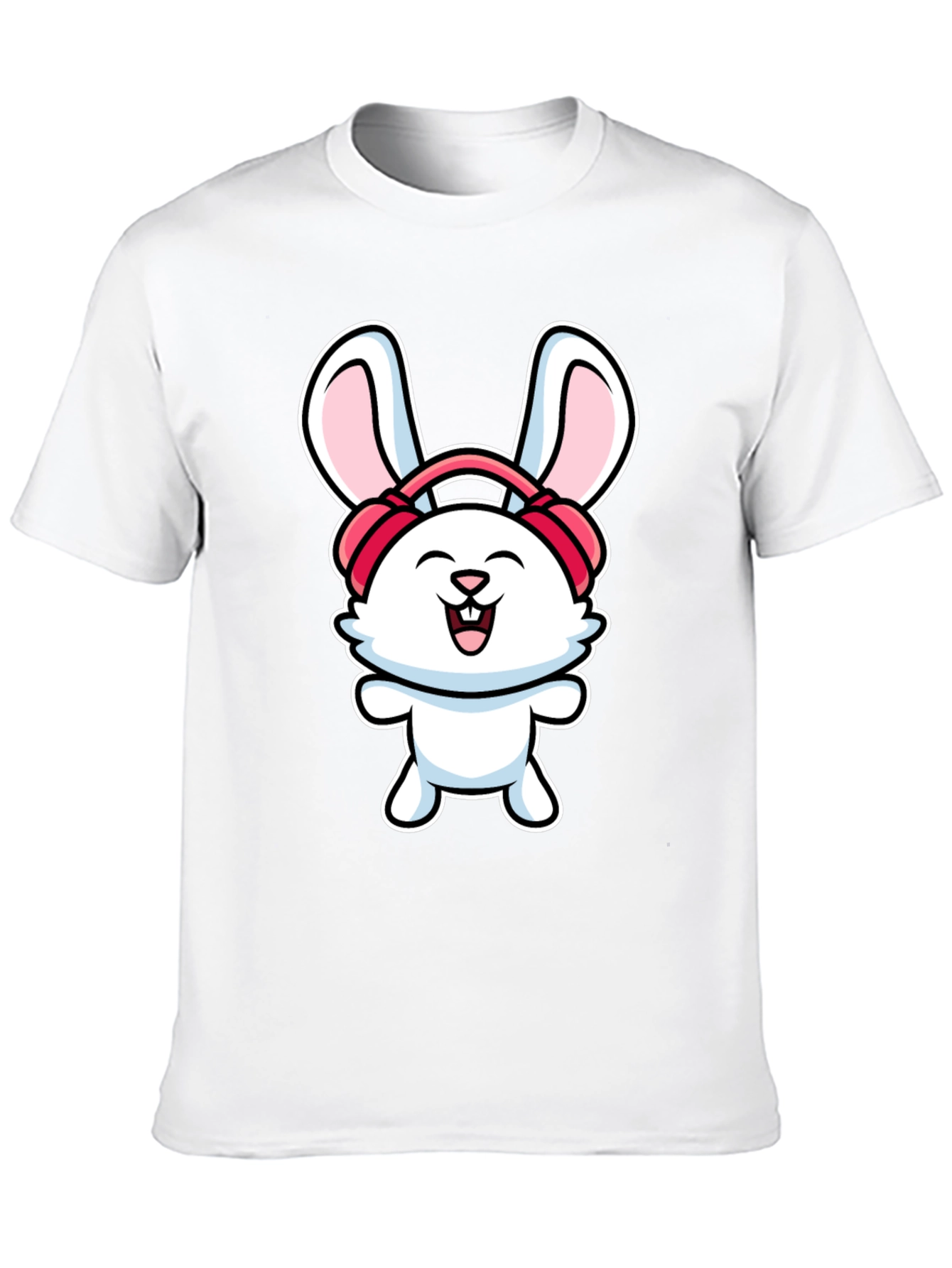 Bunny Headphones Graphic T-Shirt