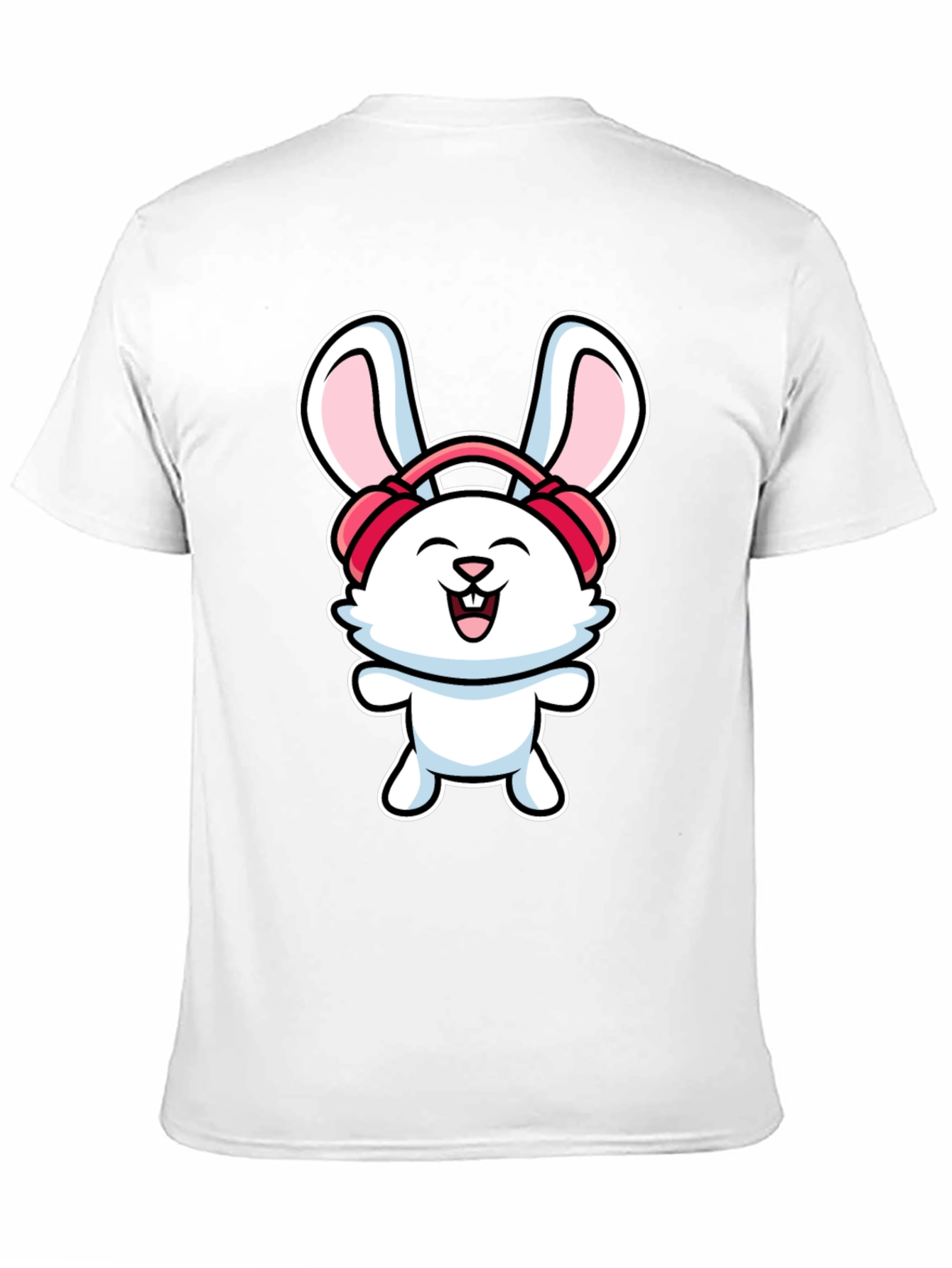 Bunny Headphones Graphic T-Shirt