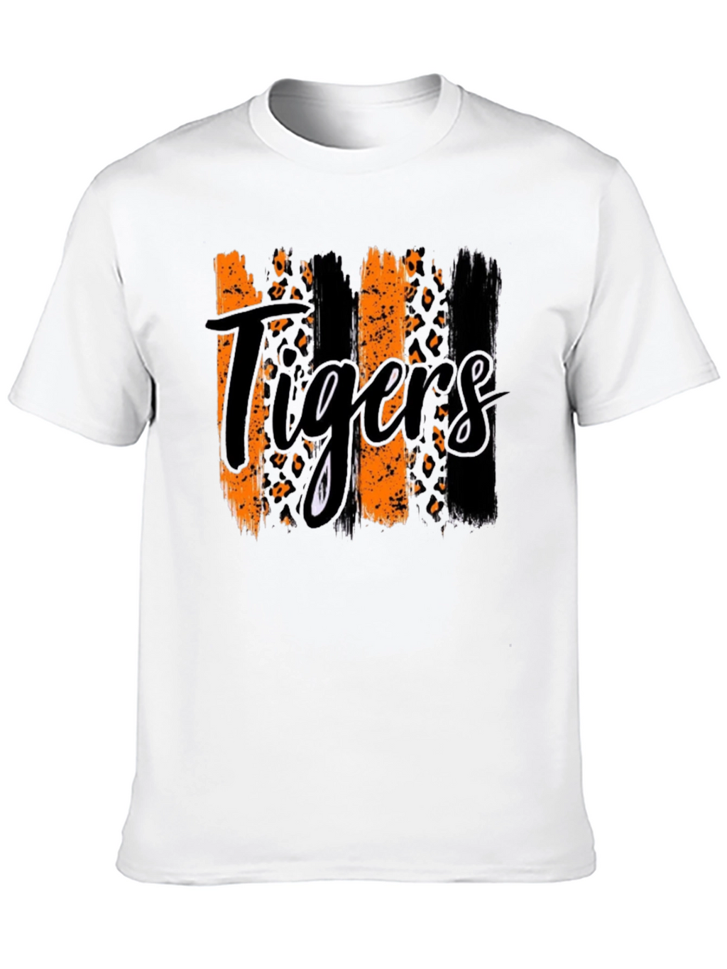 Tigers Graphic Print Mens Black T-Shirt
