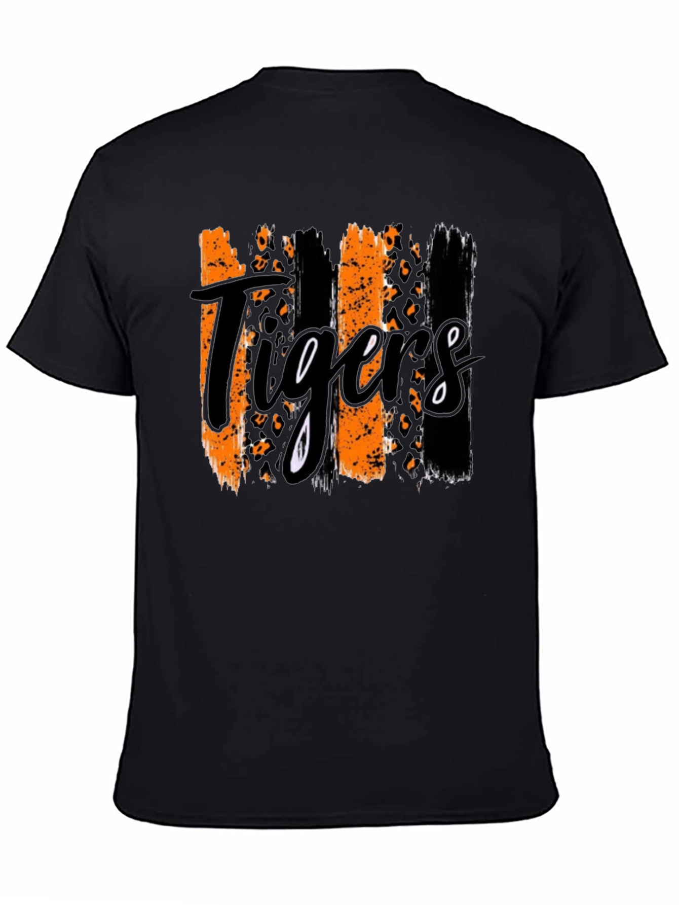 Tigers Graphic Print Mens Black T-Shirt