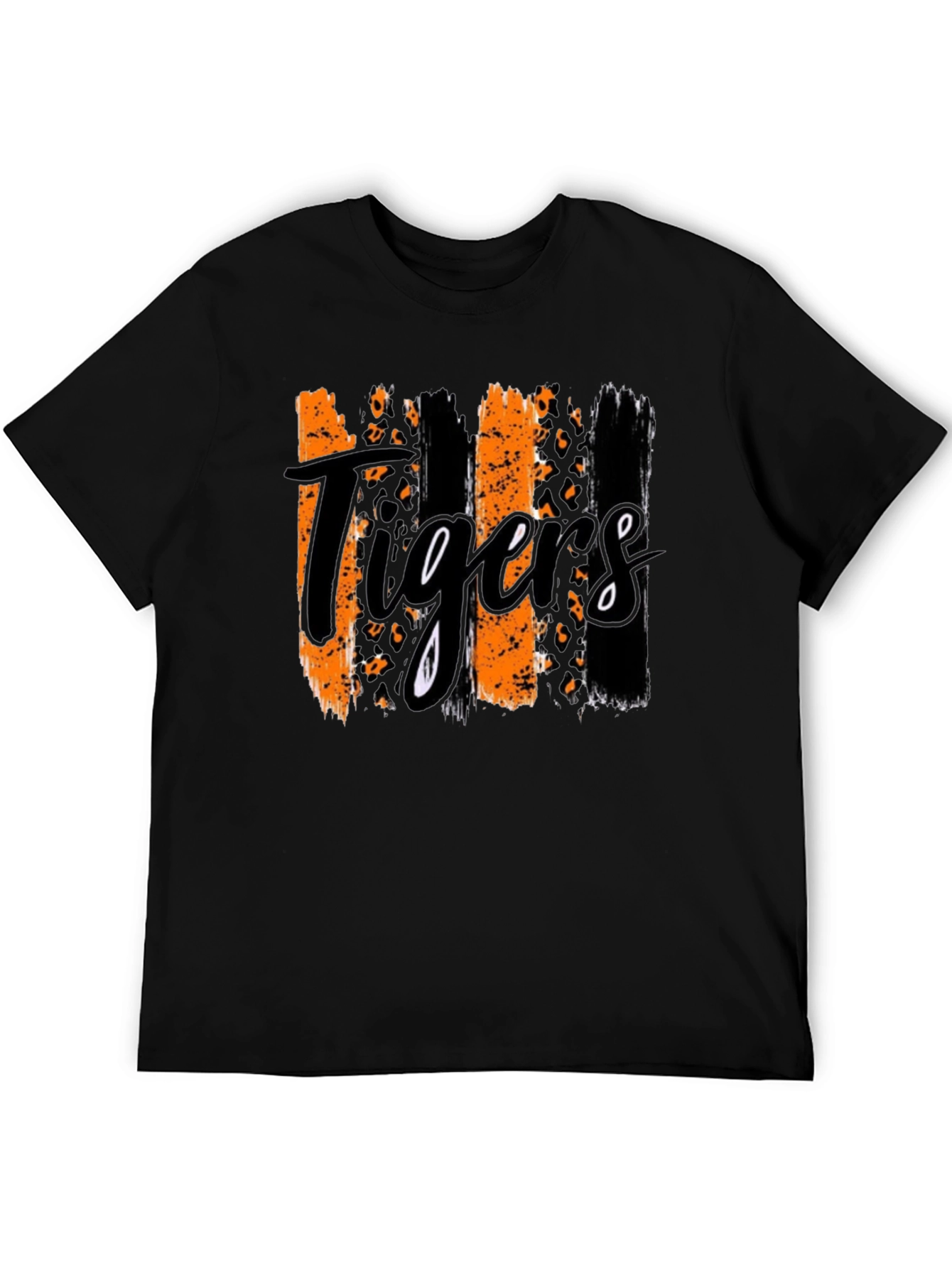 Tigers Graphic Print Mens Black T-Shirt
