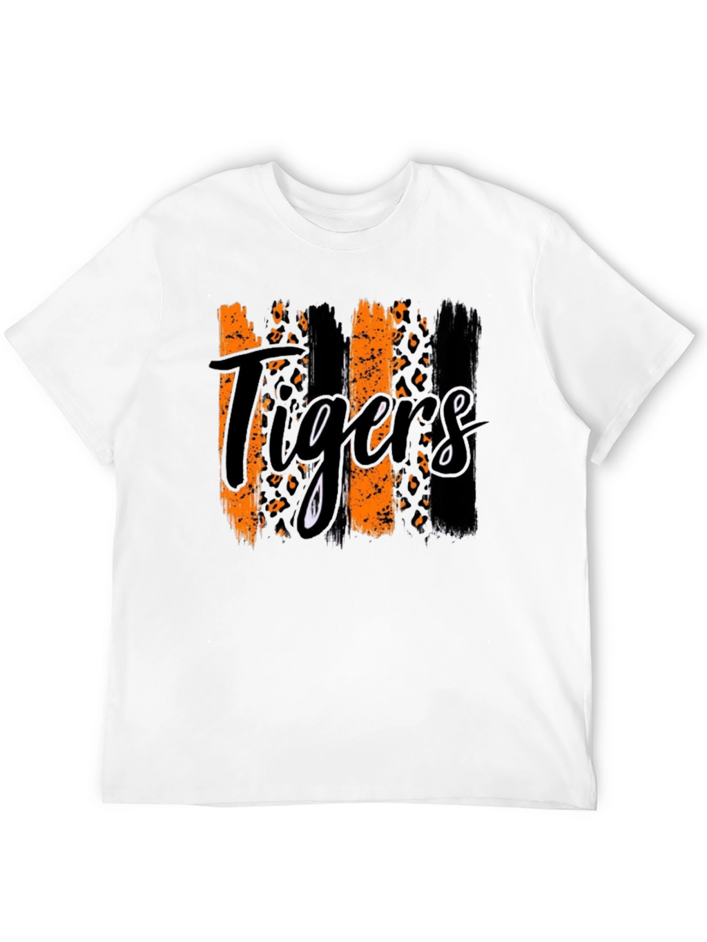Tigers Graphic Print Mens Black T-Shirt