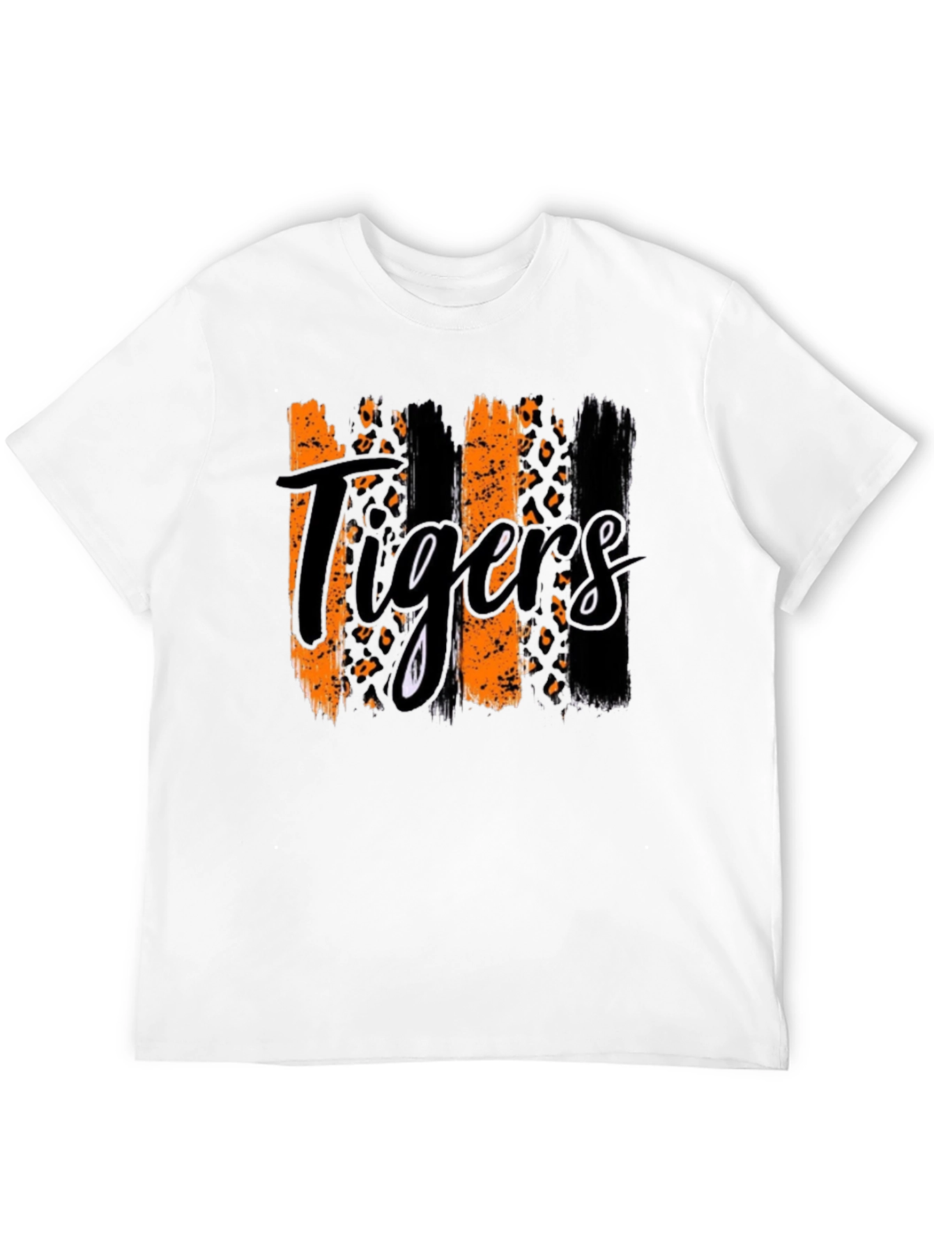 Tigers Graphic Print Mens Black T-Shirt