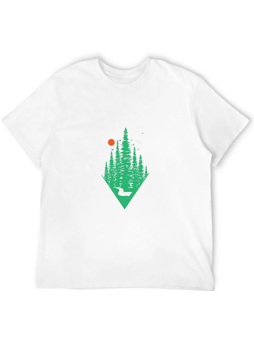 Nature Scene Black T-Shirt