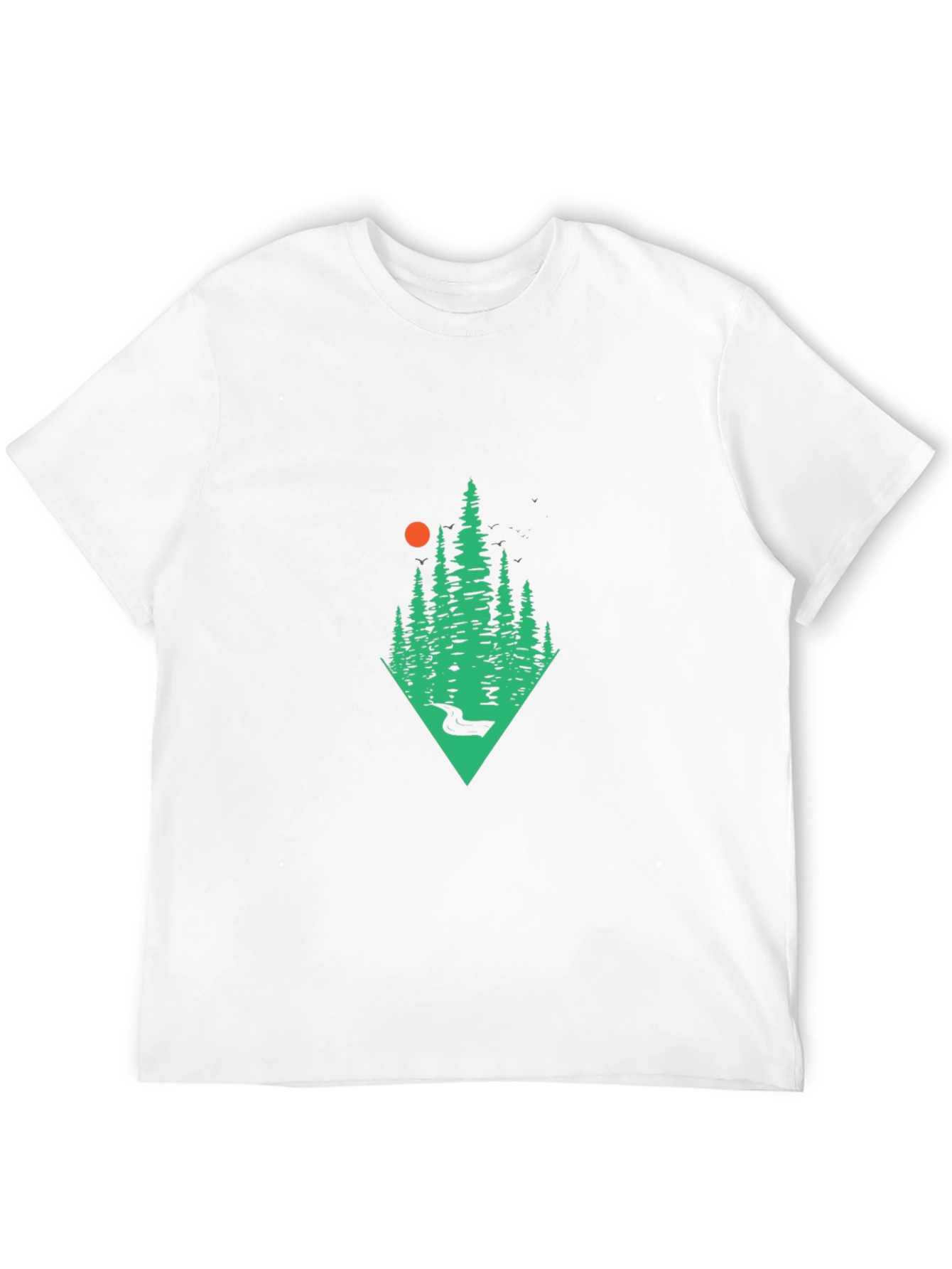 Nature Scene Black T-Shirt