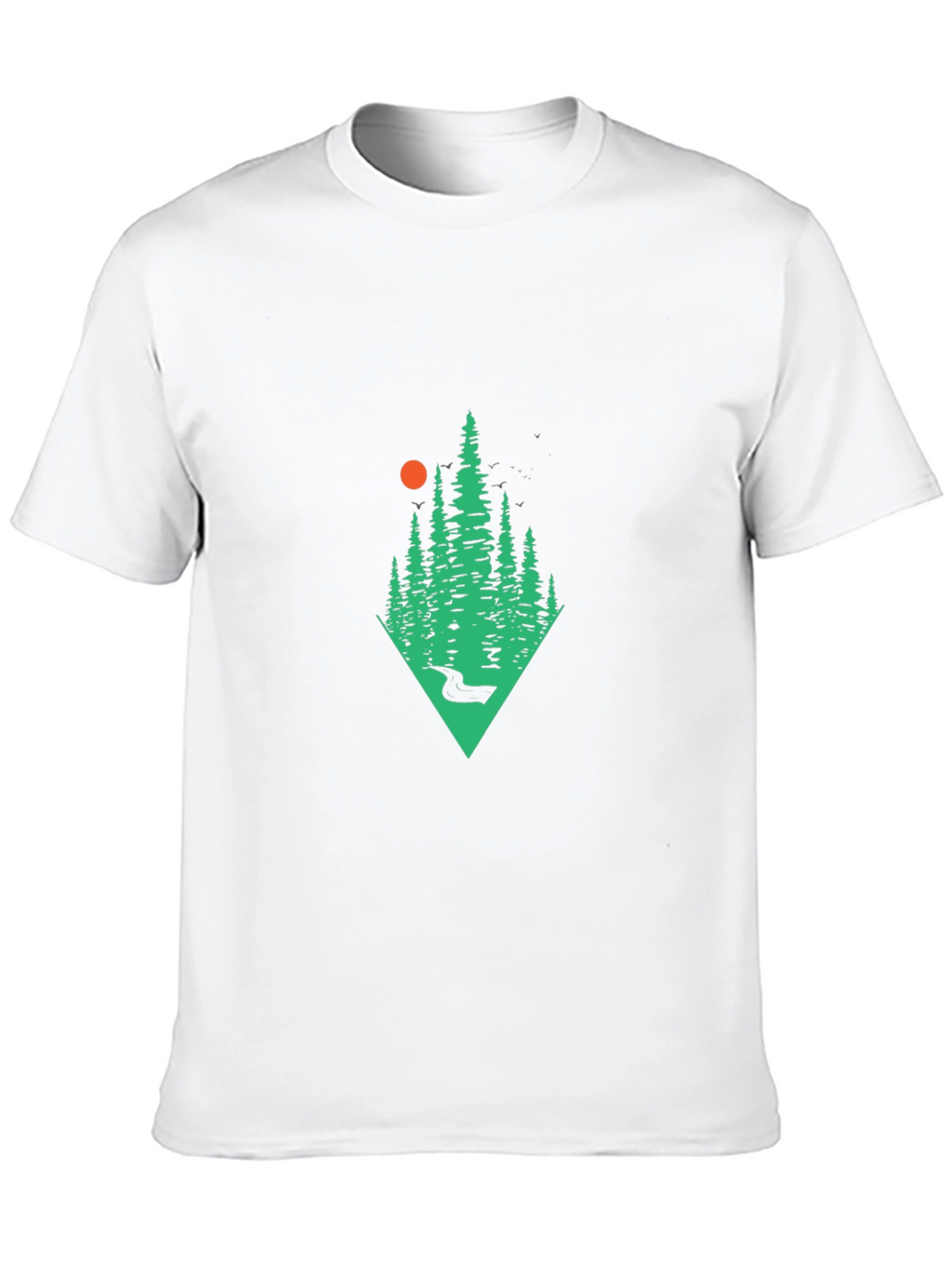 Nature Scene Black T-Shirt