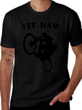 Yee-Haw Biker Silhouette T-Shirt - Black