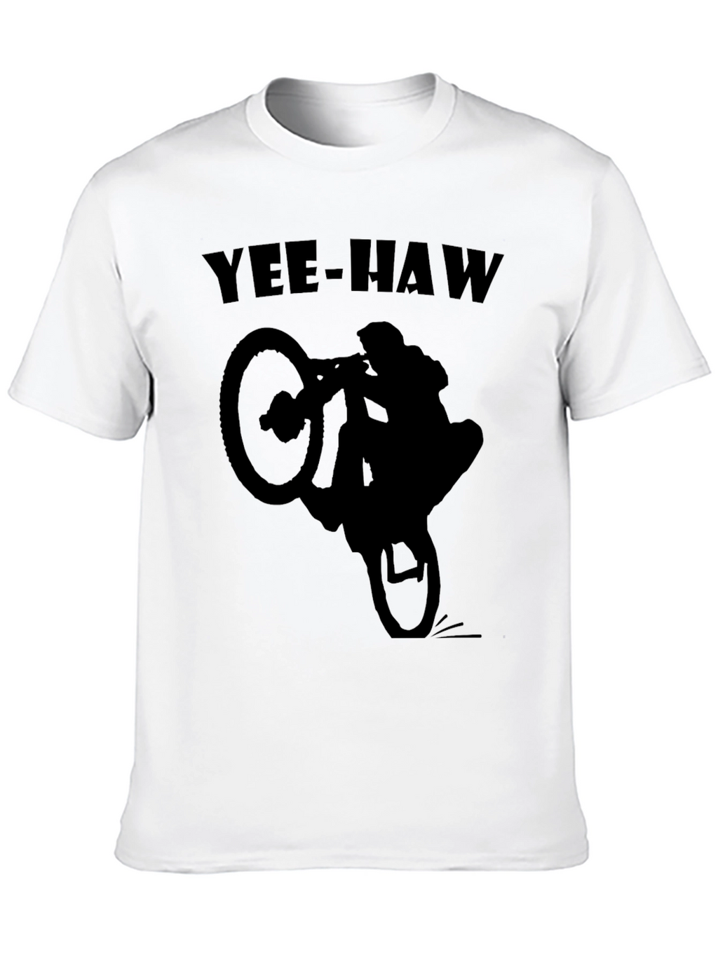 Yee-Haw Biker Silhouette T-Shirt - Black