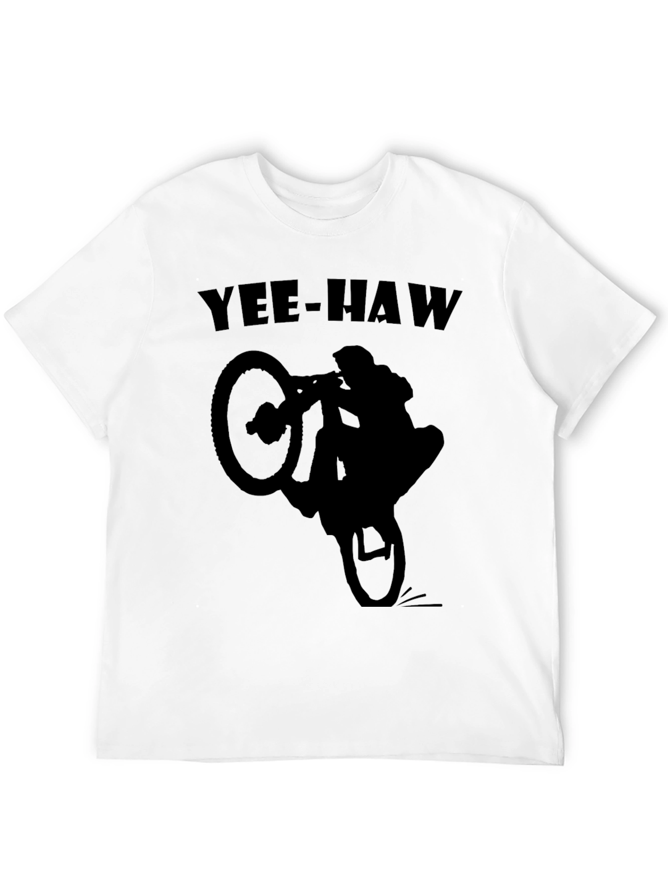 Yee-Haw Biker Silhouette T-Shirt - Black