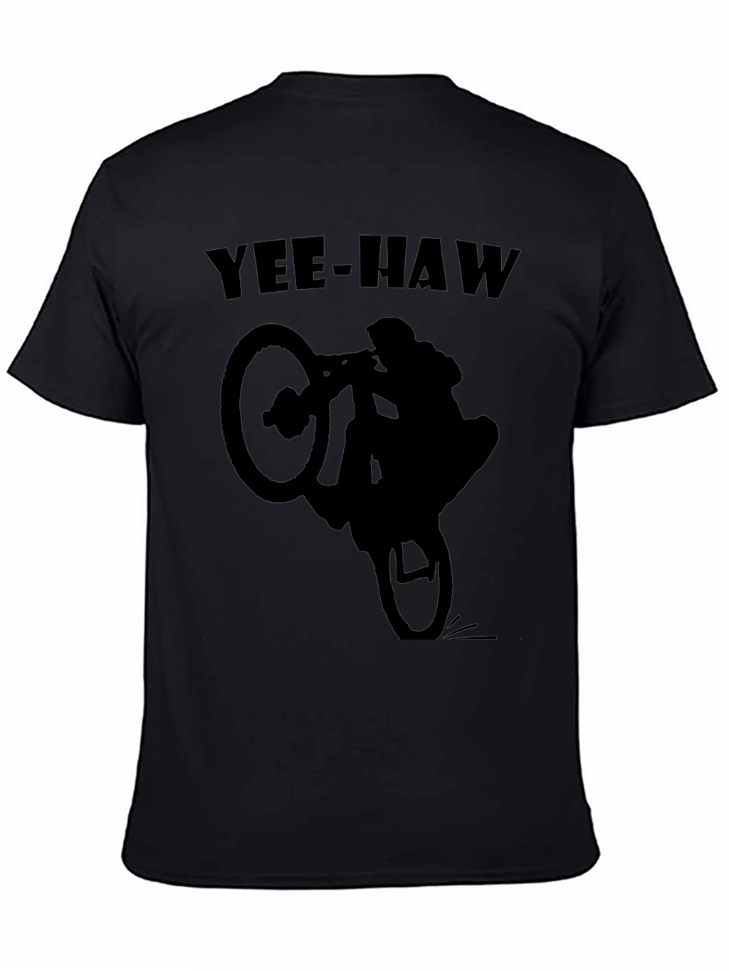 Yee-Haw Biker Silhouette T-Shirt - Black